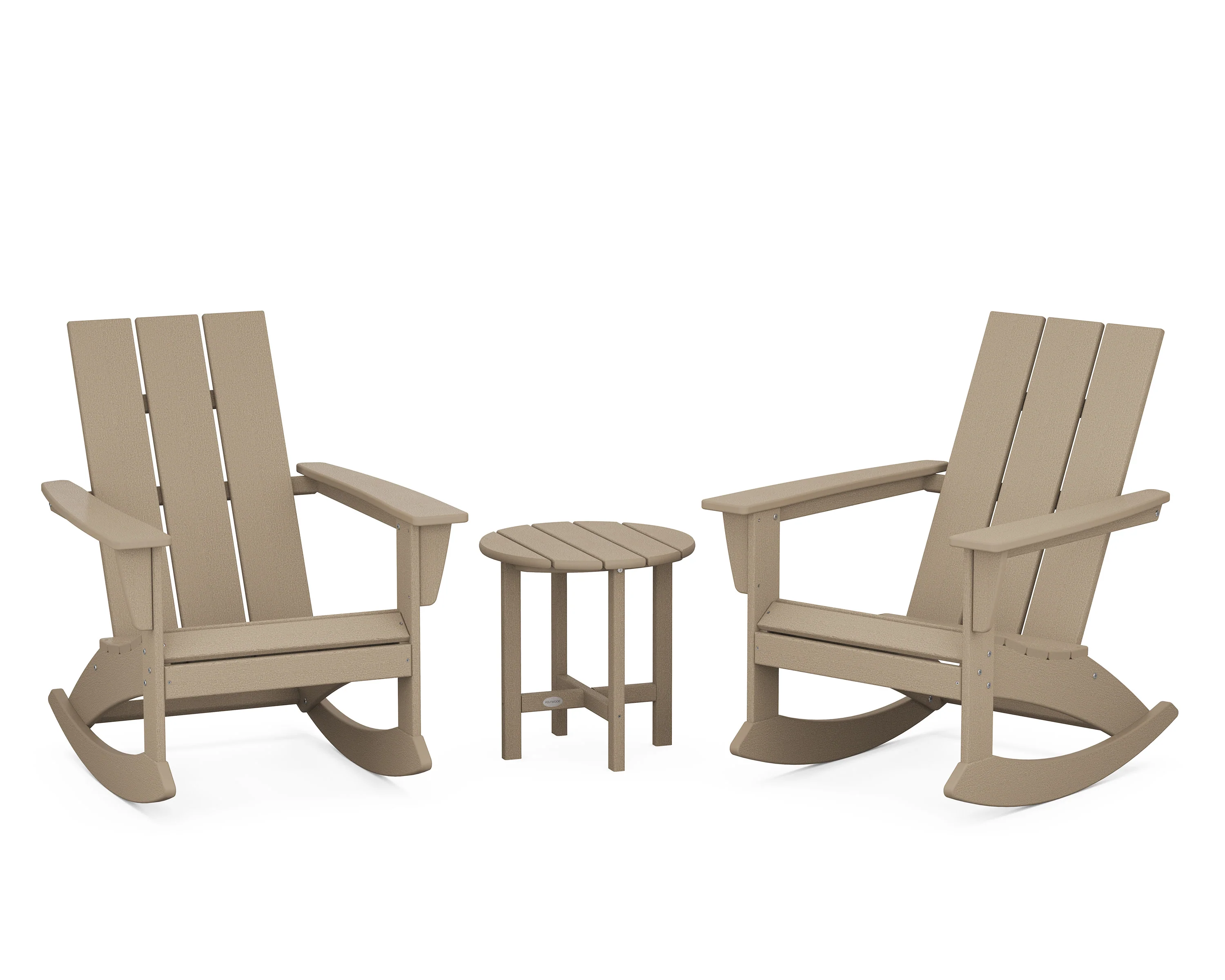 Modern 3-Piece Adirondack Rocking Chair Set - Image 13