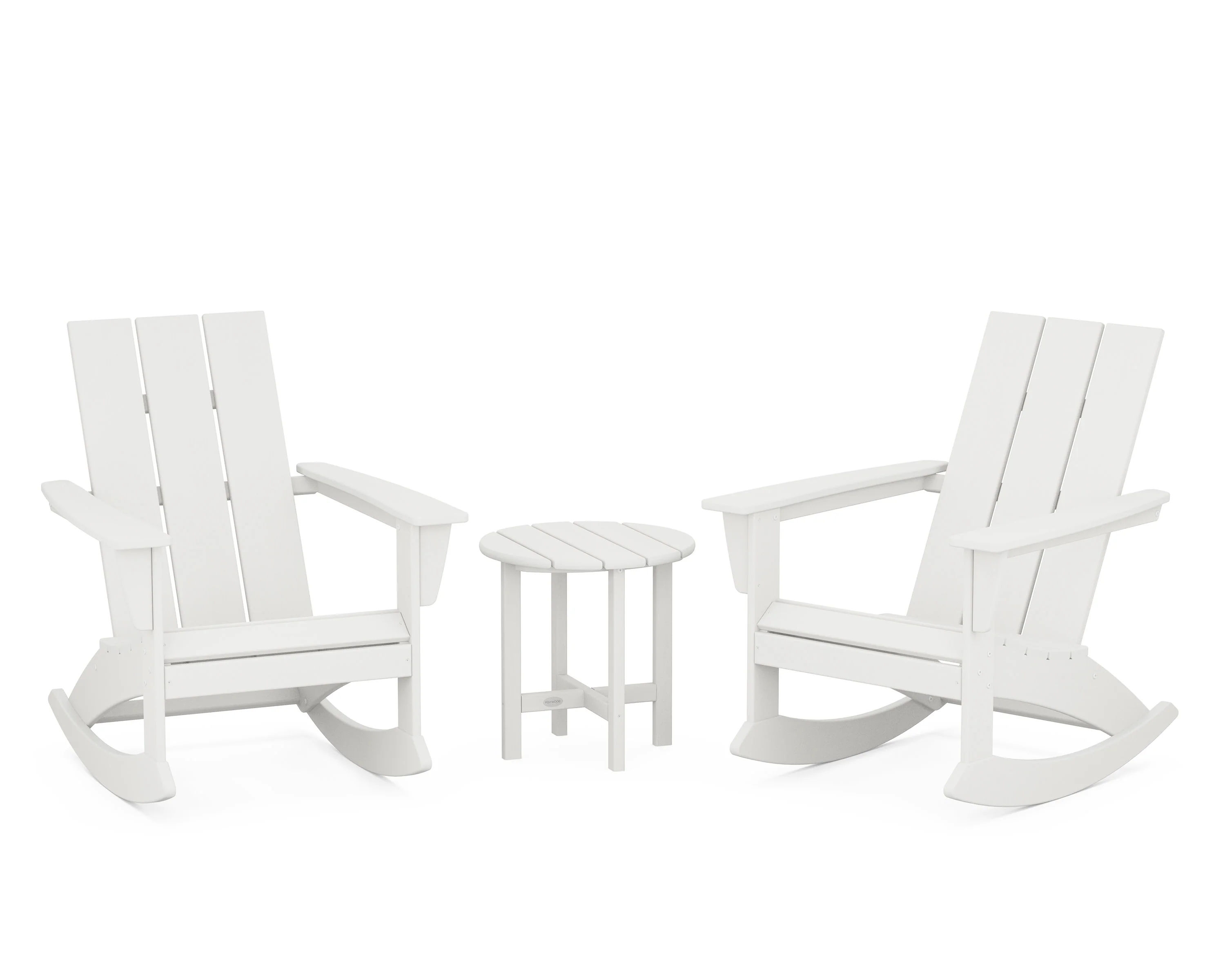 Modern 3-Piece Adirondack Rocking Chair Set - Image 3