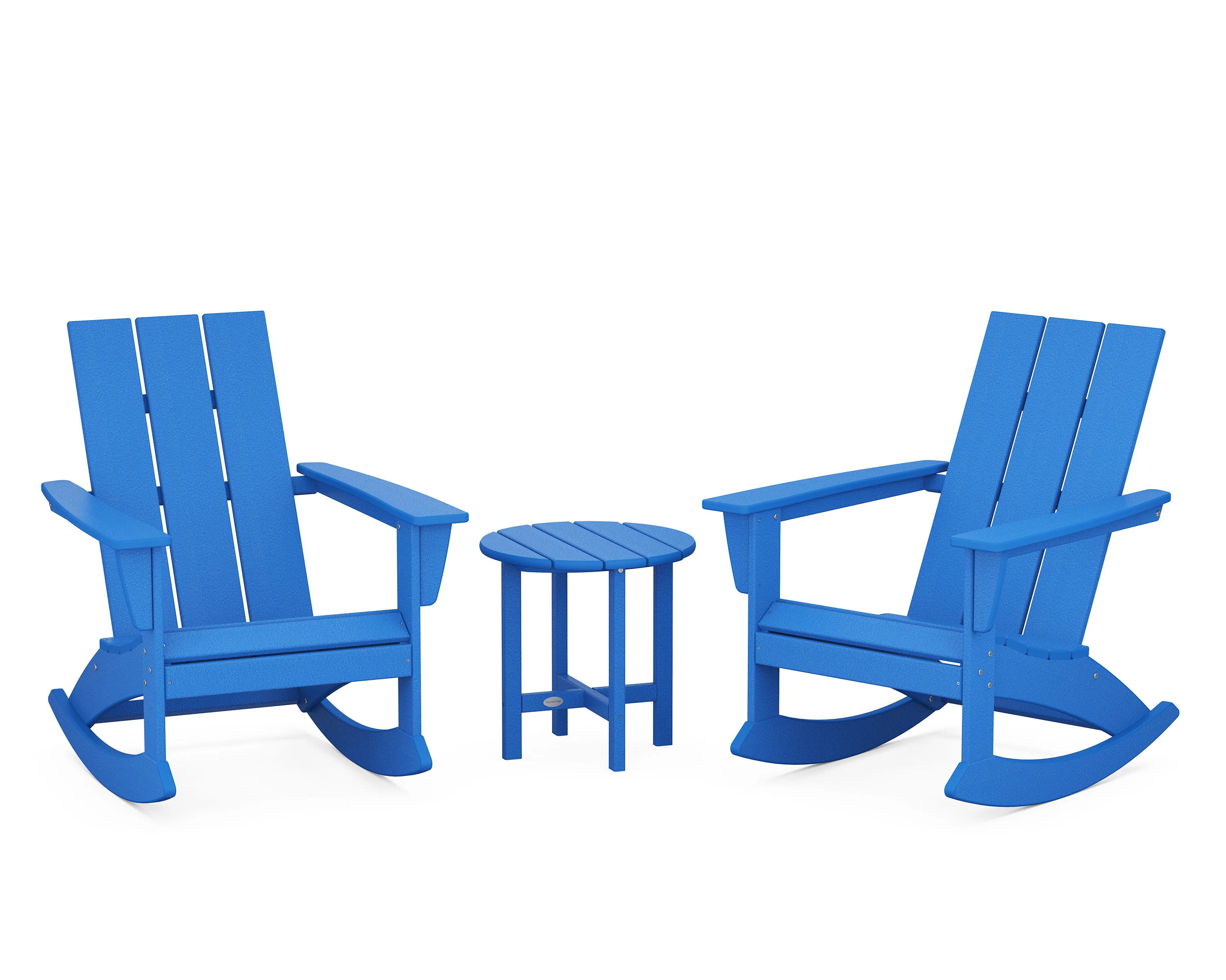 Modern 3-Piece Adirondack Rocking Chair Set - Image 4