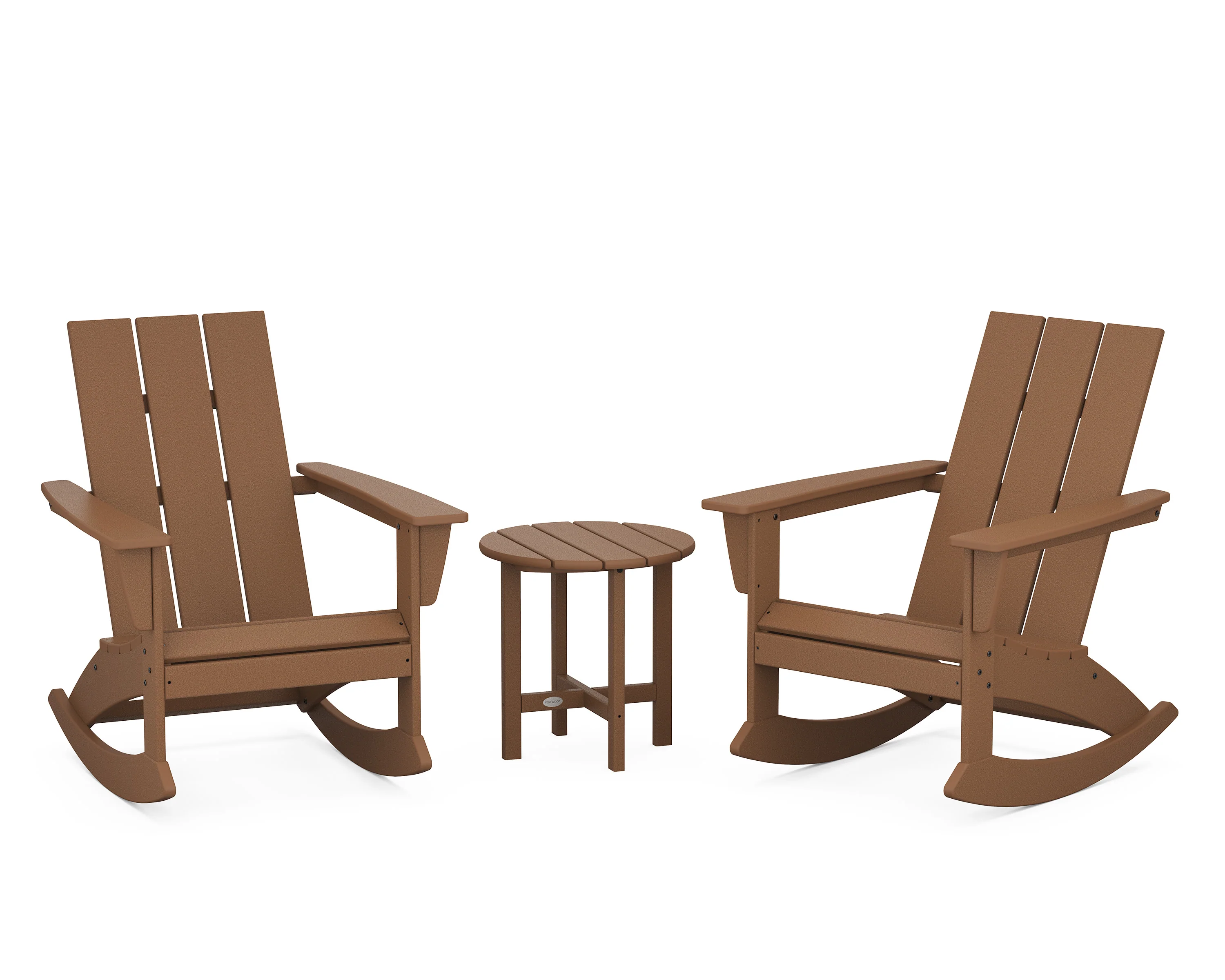 Modern 3-Piece Adirondack Rocking Chair Set - Image 5
