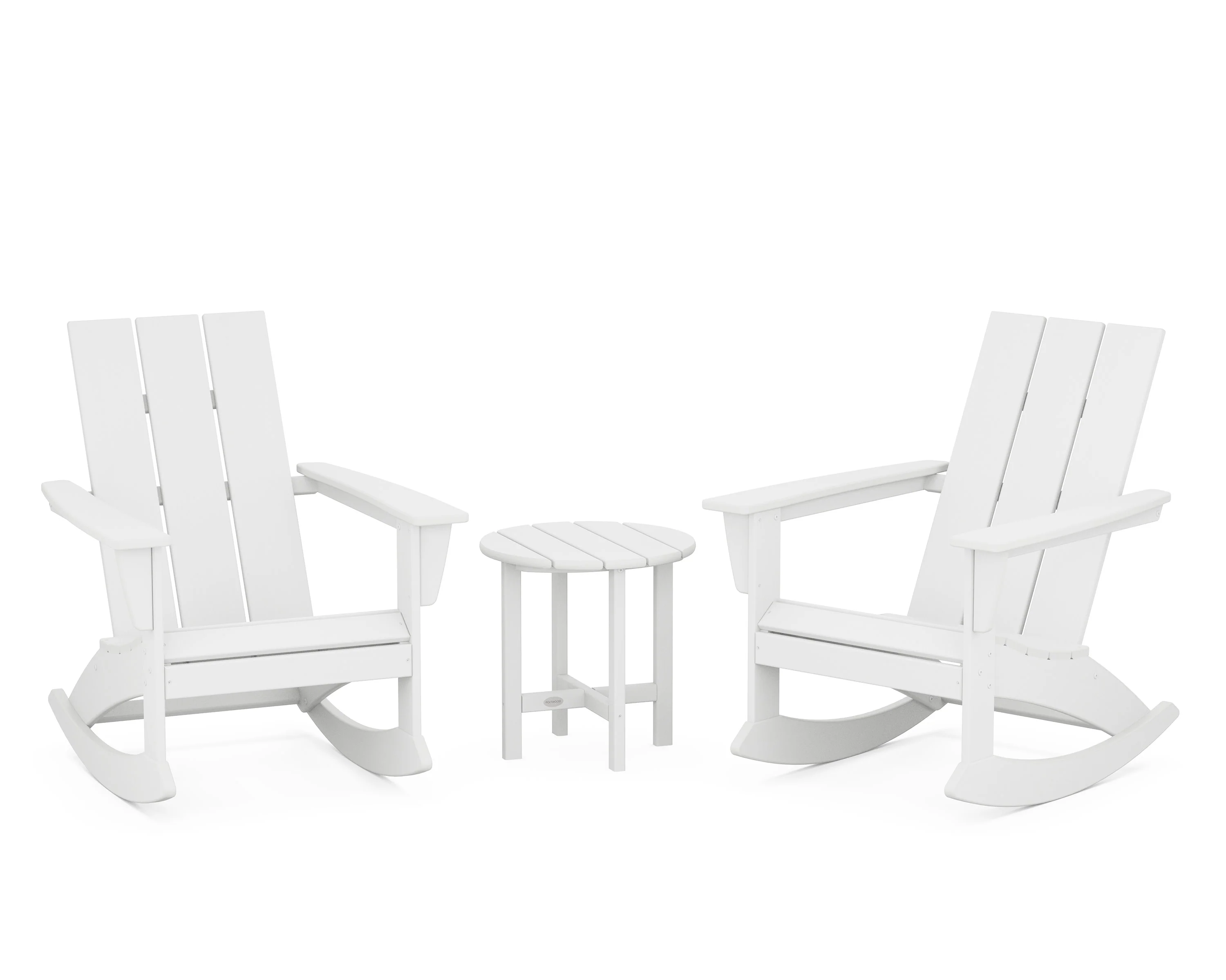 Modern 3-Piece Adirondack Rocking Chair Set - Image 9