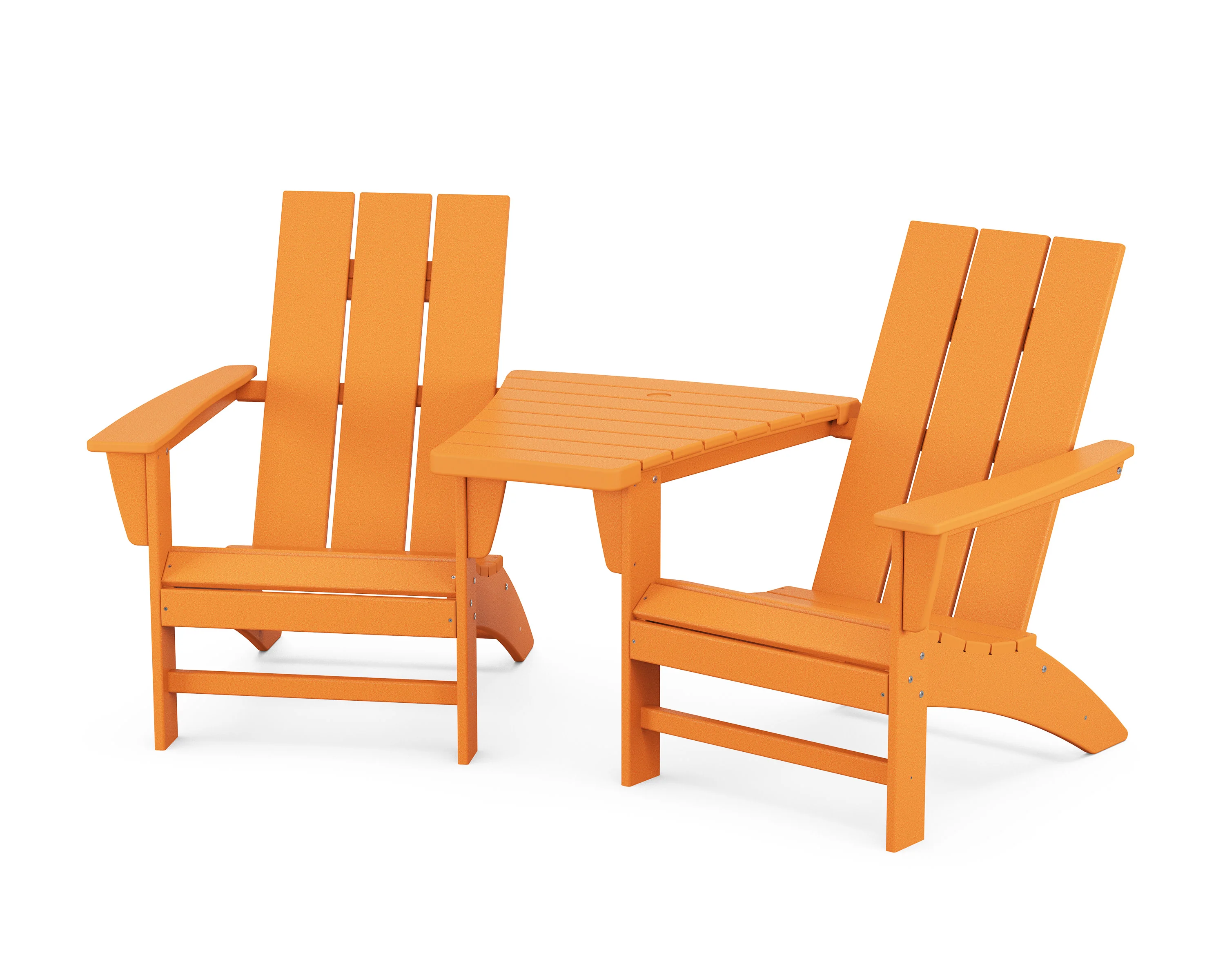 Modern 3-Piece Adirondack Set with Angled Connecting Table - Image 16