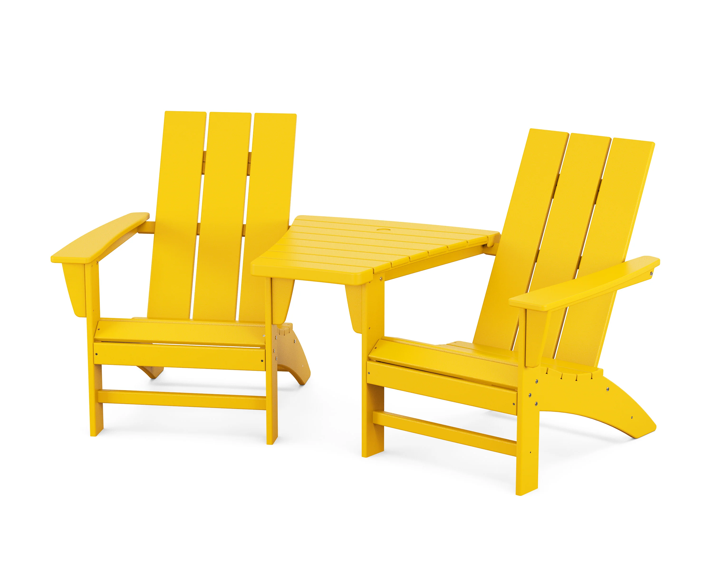 Modern 3-Piece Adirondack Set with Angled Connecting Table - Image 18