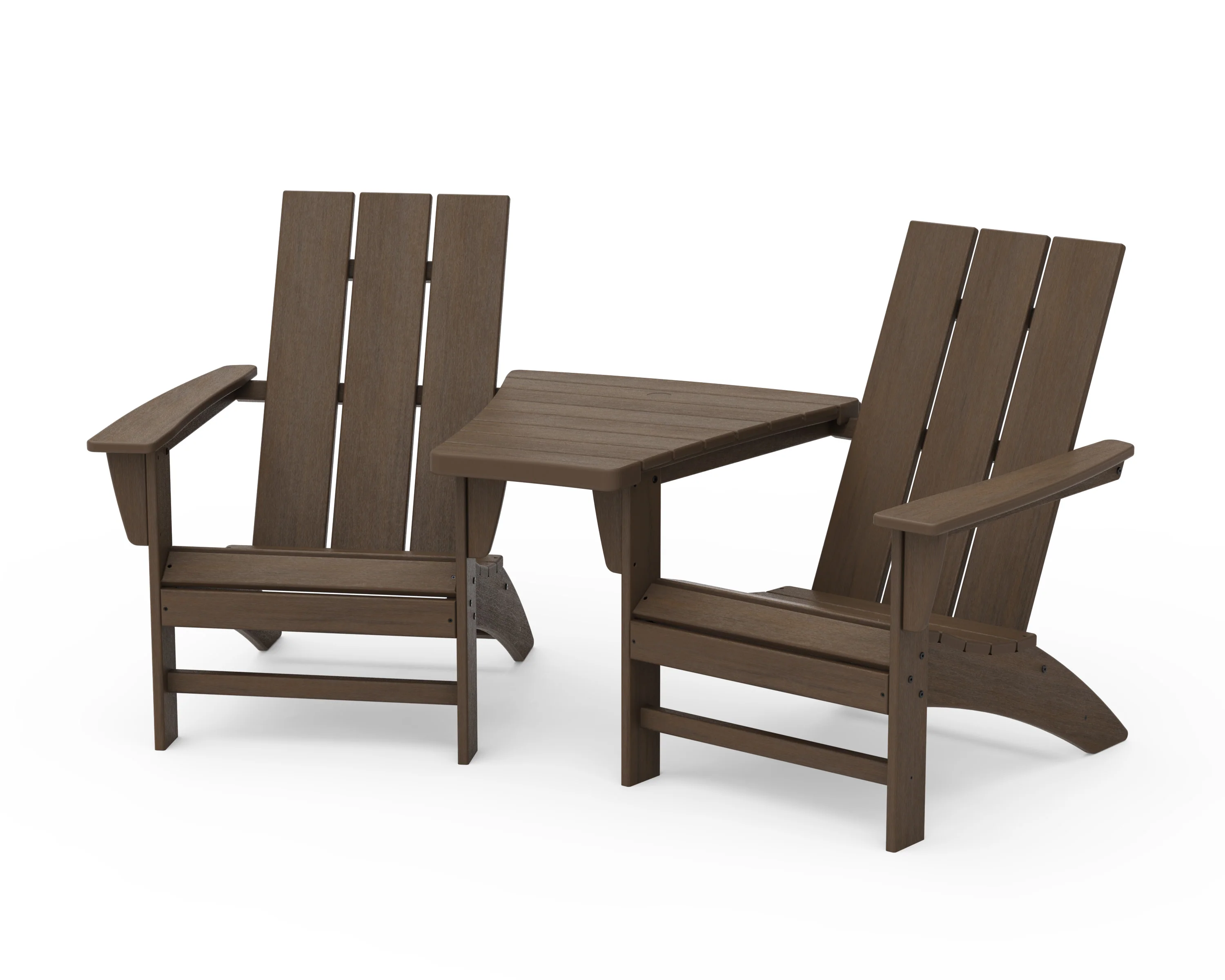 Modern 3-Piece Adirondack Set with Angled Connecting Table - Image 20