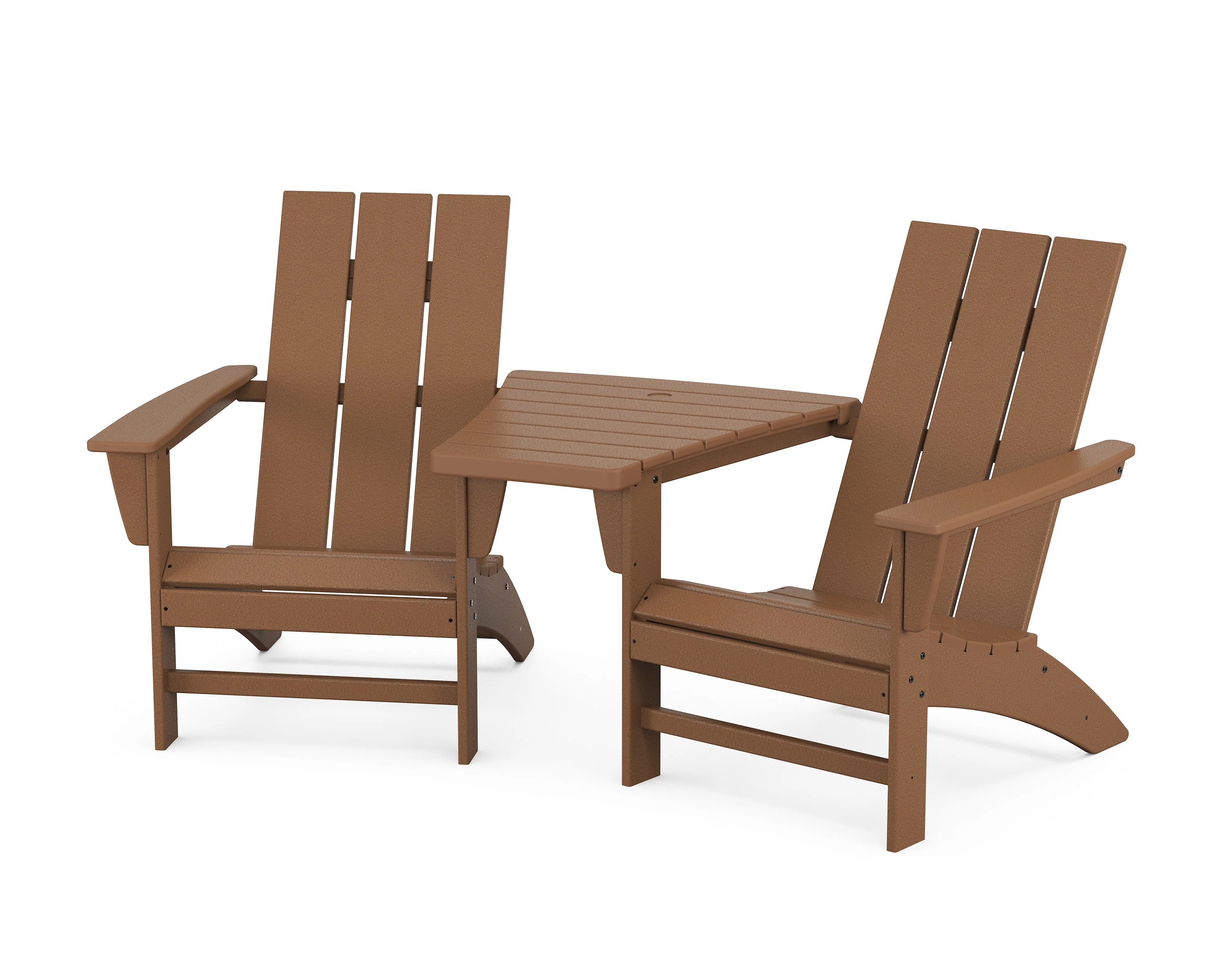 Modern 3-Piece Adirondack Set with Angled Connecting Table - Image 6