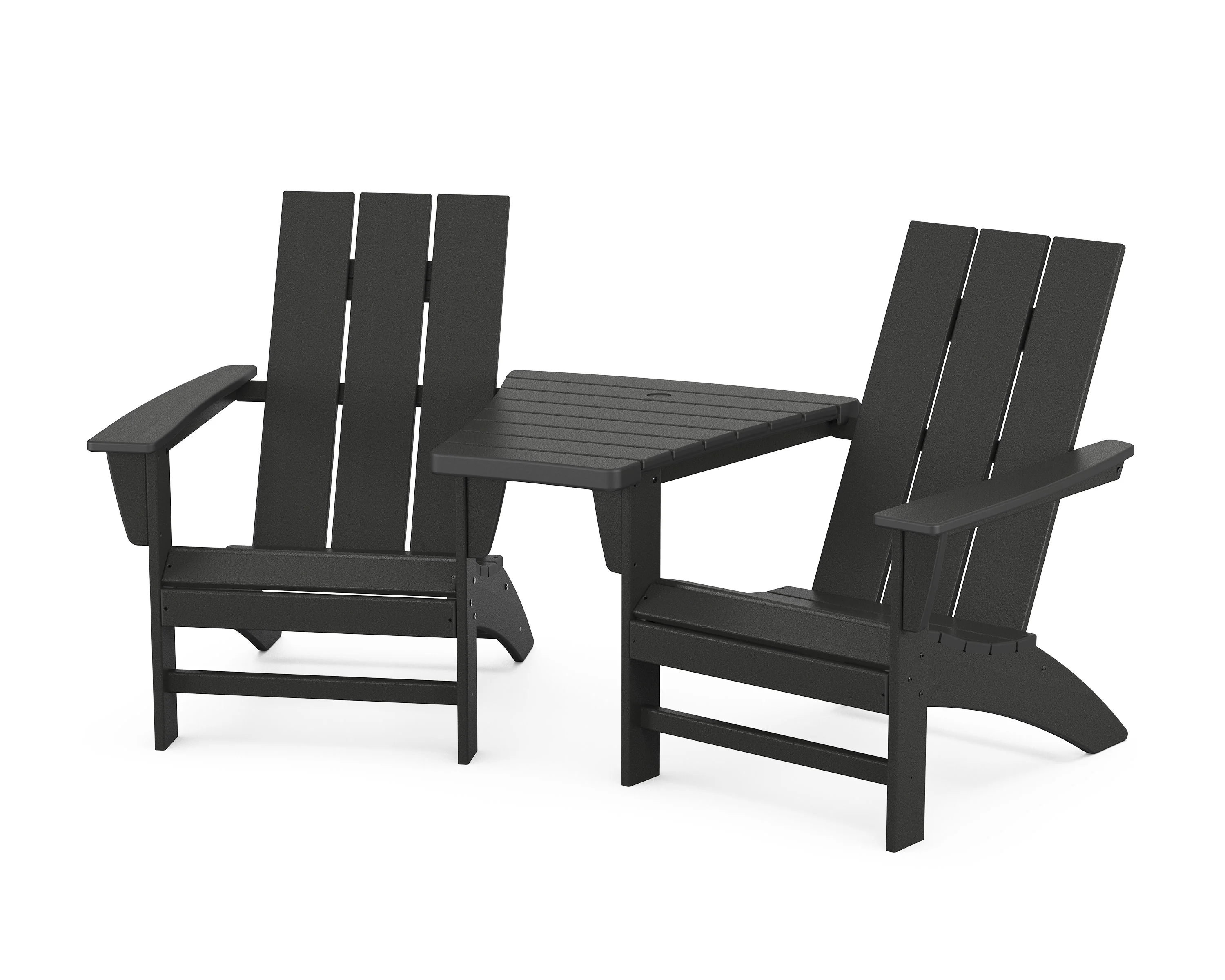 Modern 3-Piece Adirondack Set with Angled Connecting Table - Image 8