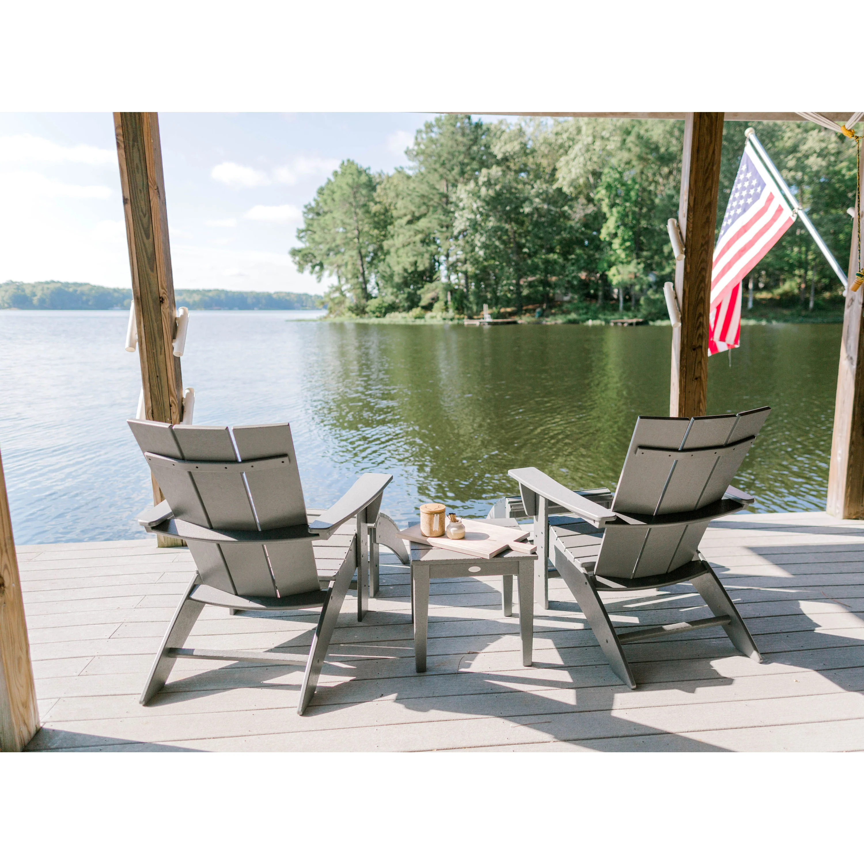 Modern 3-Piece Curveback Adirondack Set - Image 6
