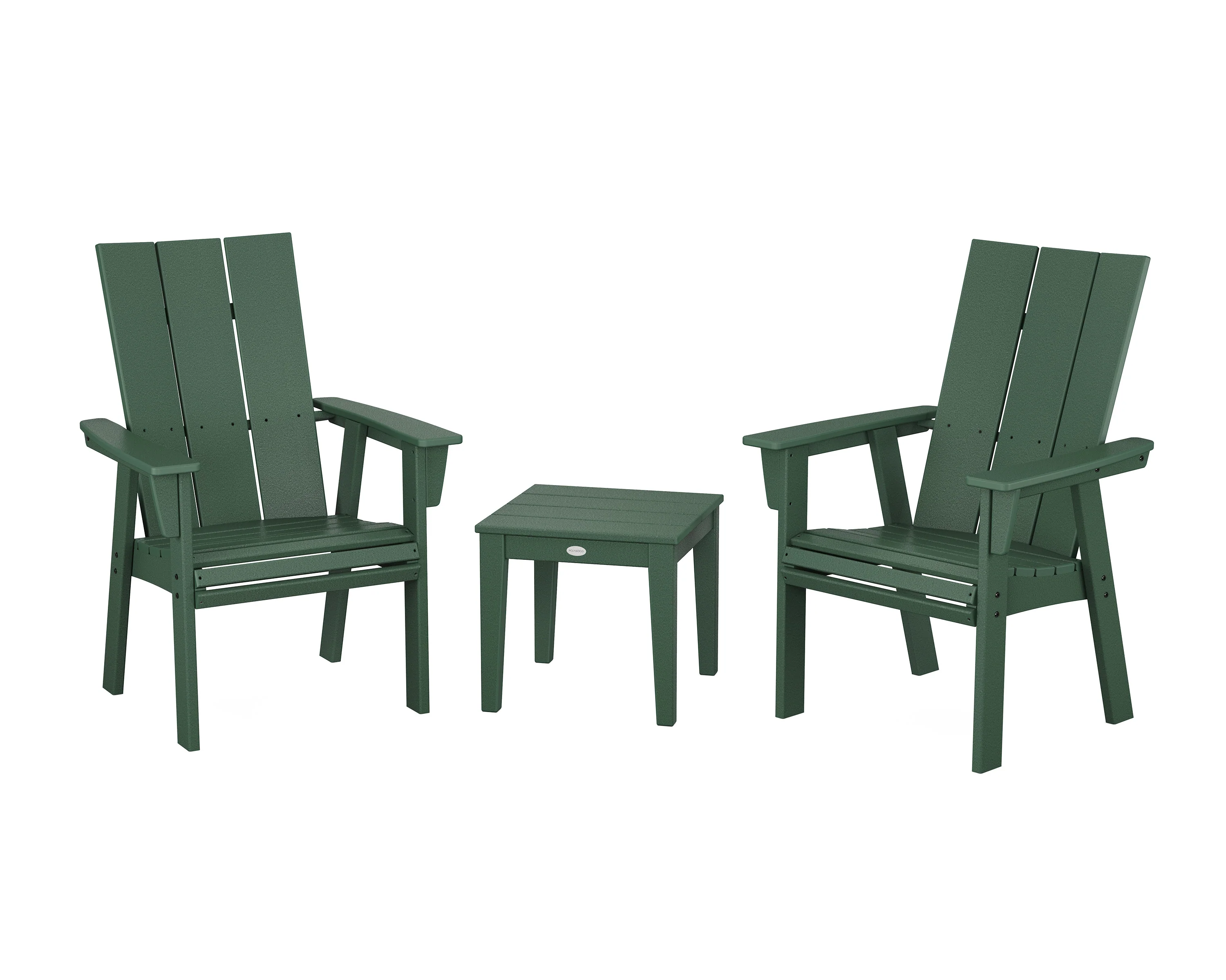 Modern 3-Piece Curveback Upright Adirondack Chair Set - Image 5