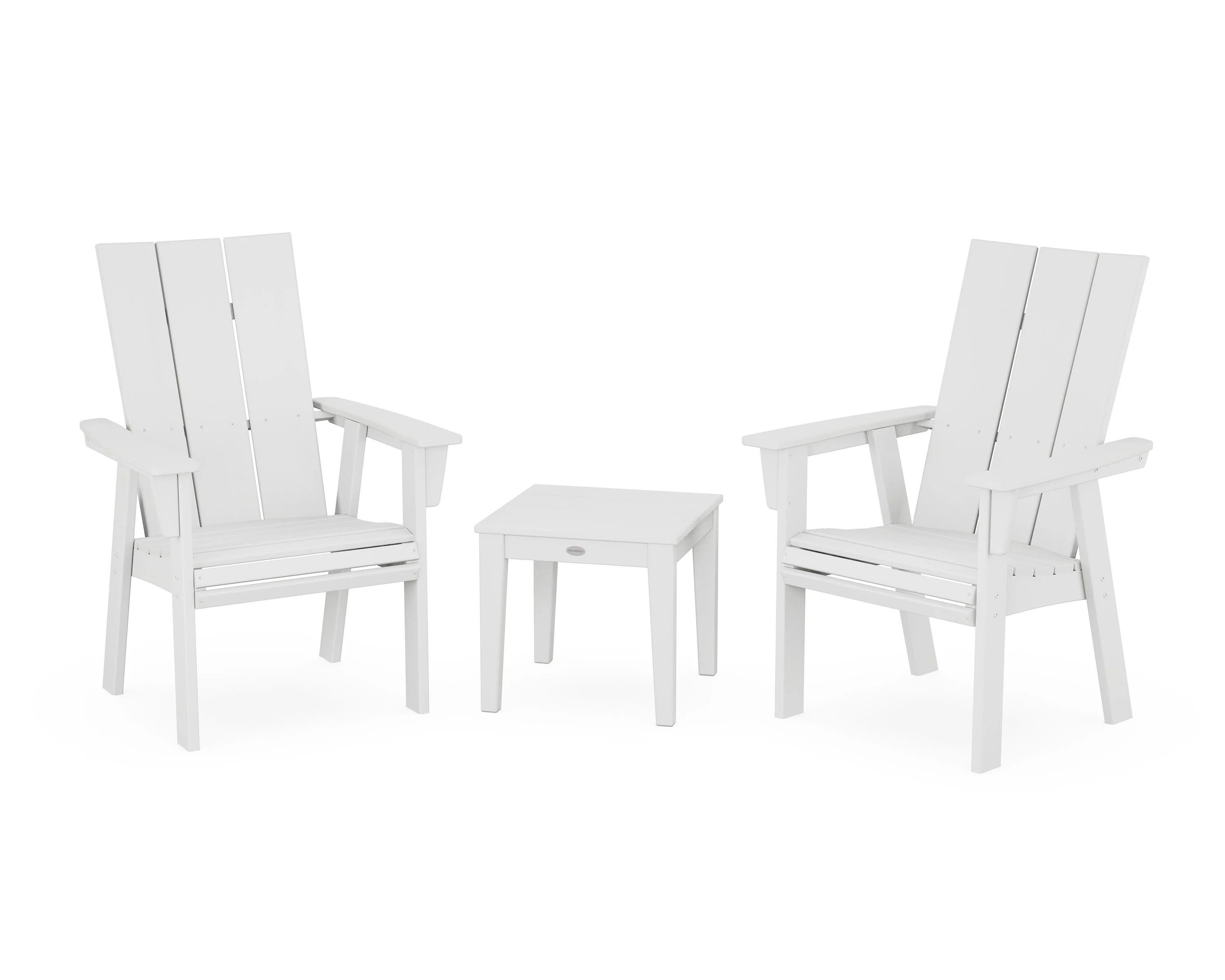 Modern 3-Piece Curveback Upright Adirondack Chair Set - Image 6