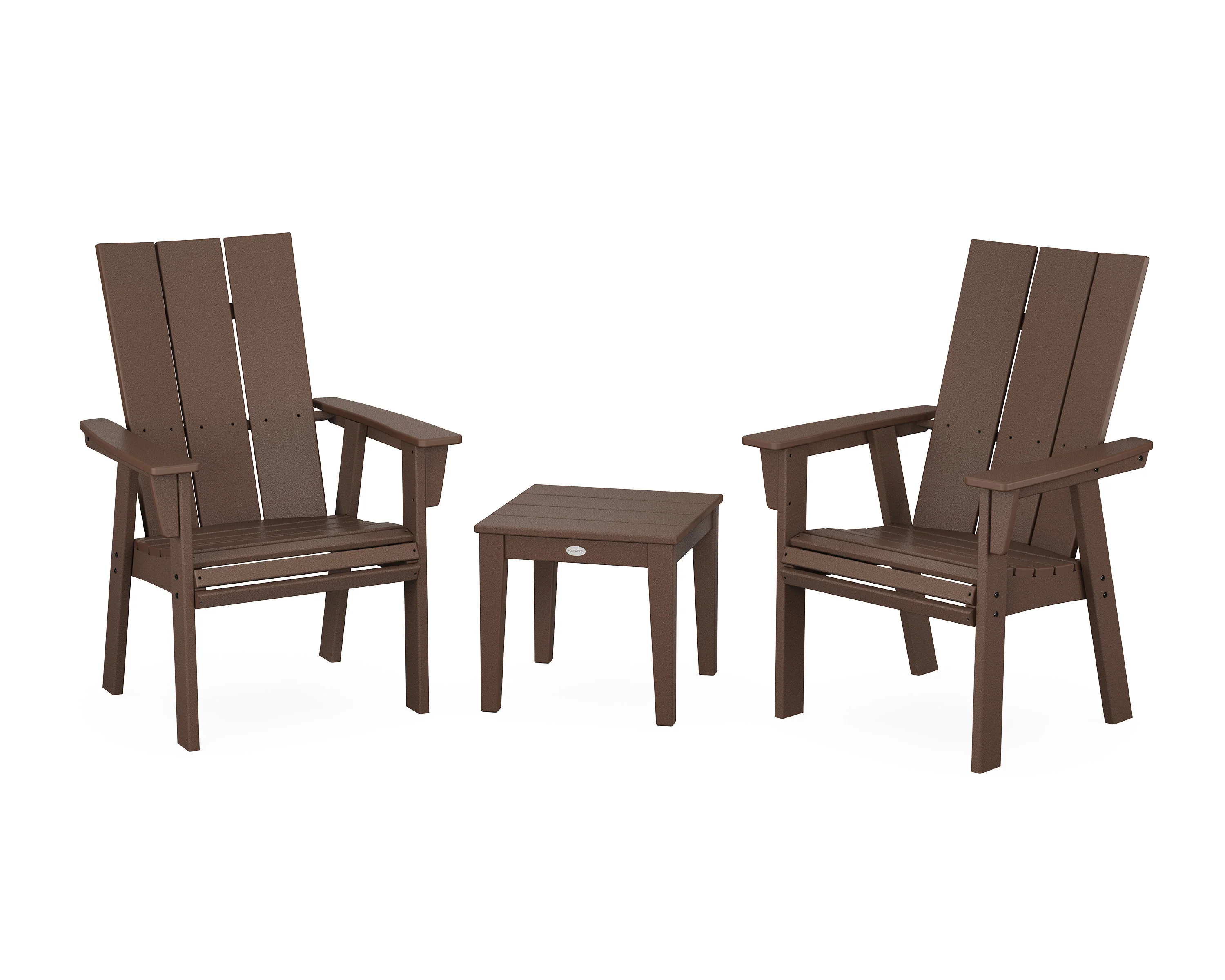 Modern 3-Piece Curveback Upright Adirondack Chair Set - Image 7