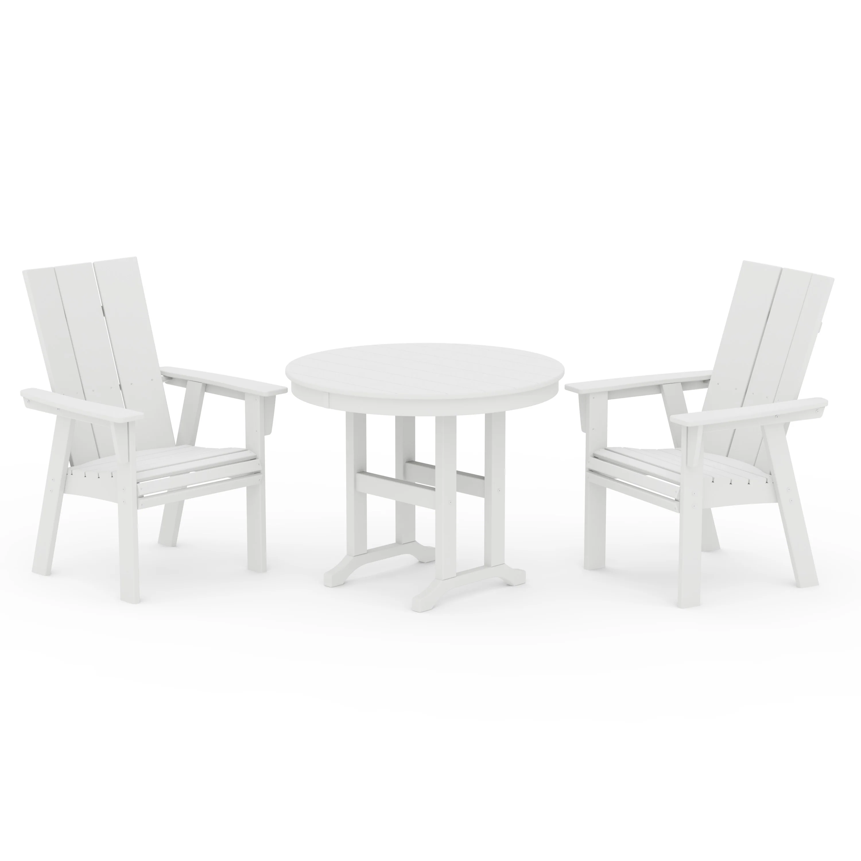 Modern Adirondack 3-Piece Round Dining Set - Image 10