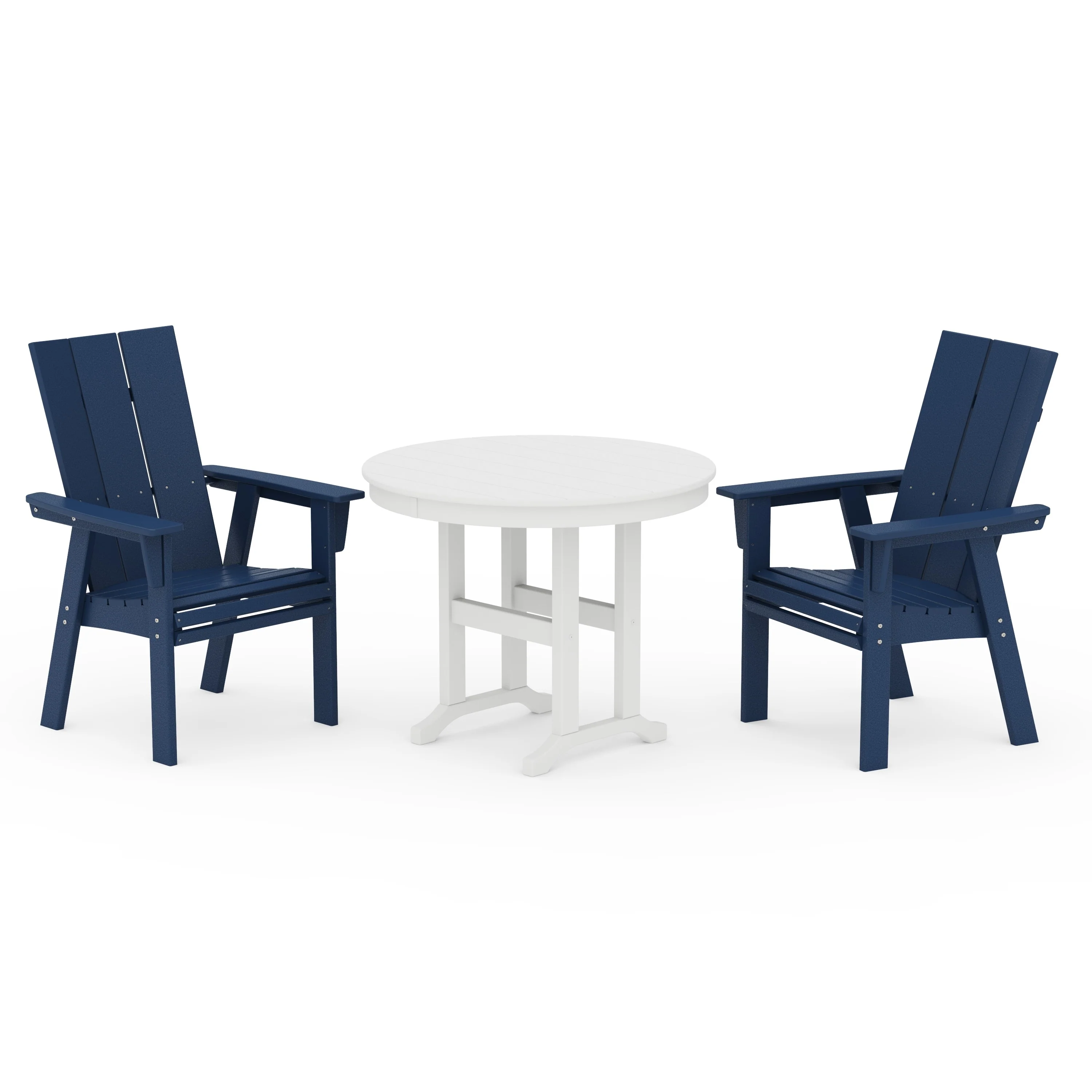 Modern Adirondack 3-Piece Round Dining Set - Image 11