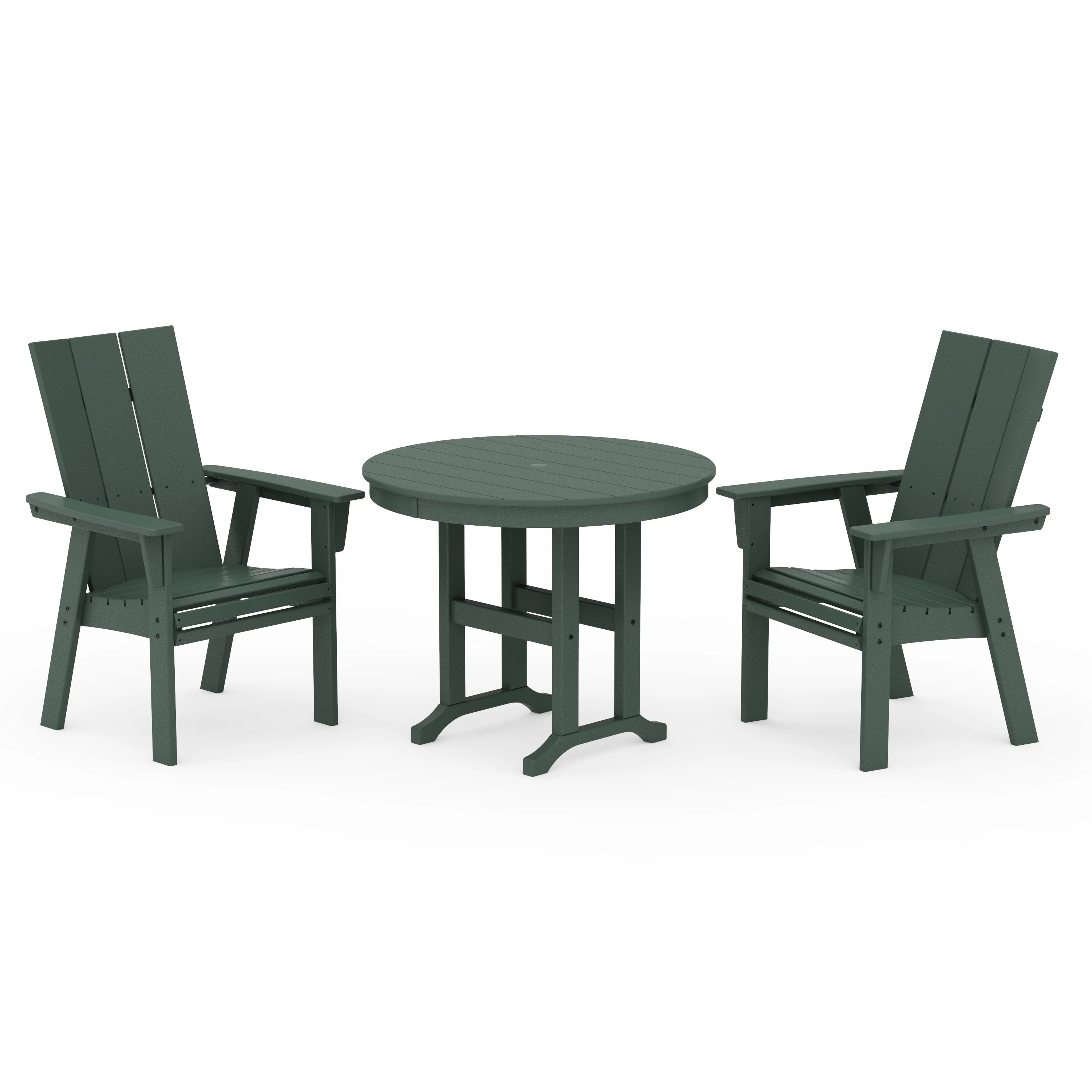 Modern Adirondack 3-Piece Round Dining Set - Image 12