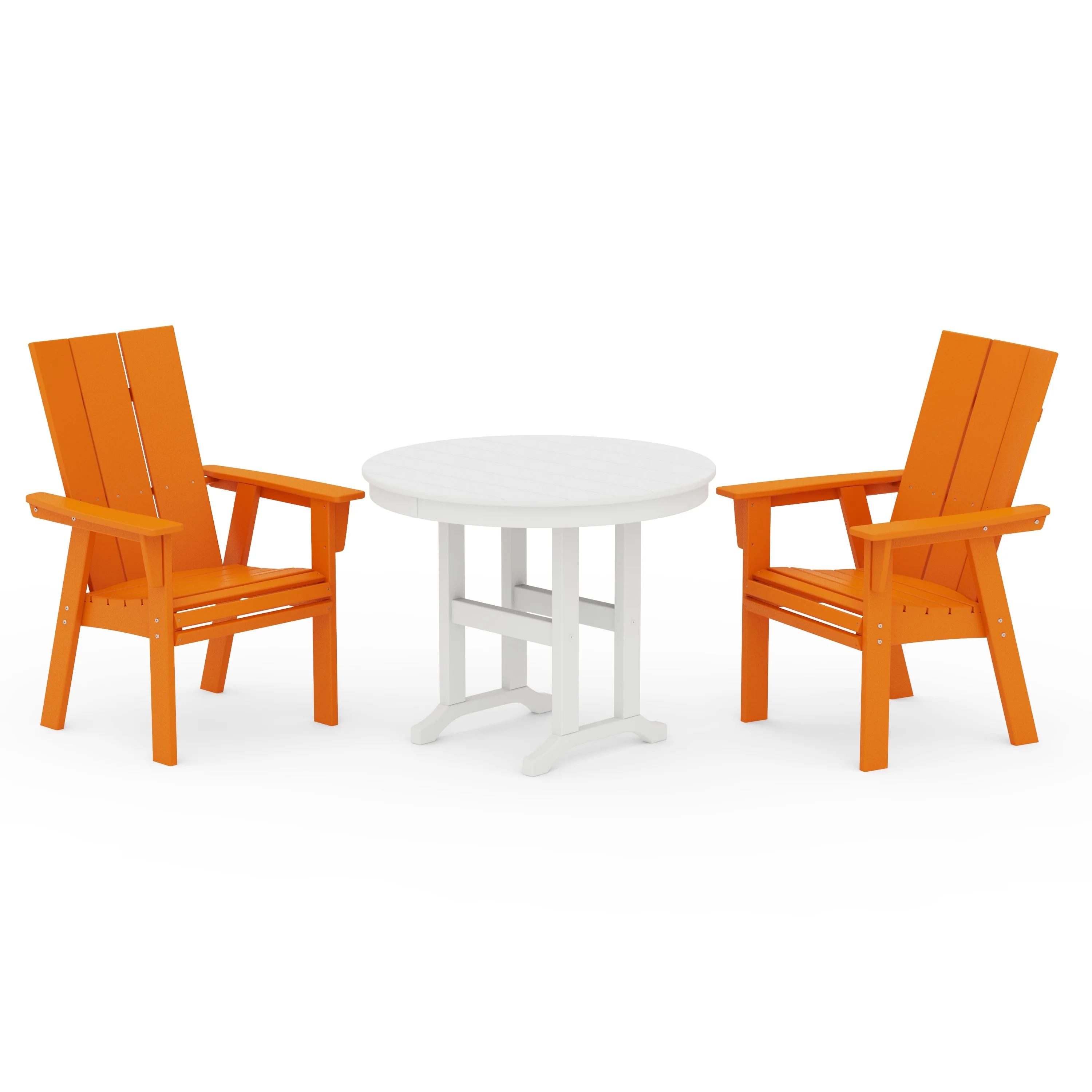 Modern Adirondack 3-Piece Round Dining Set - Image 15