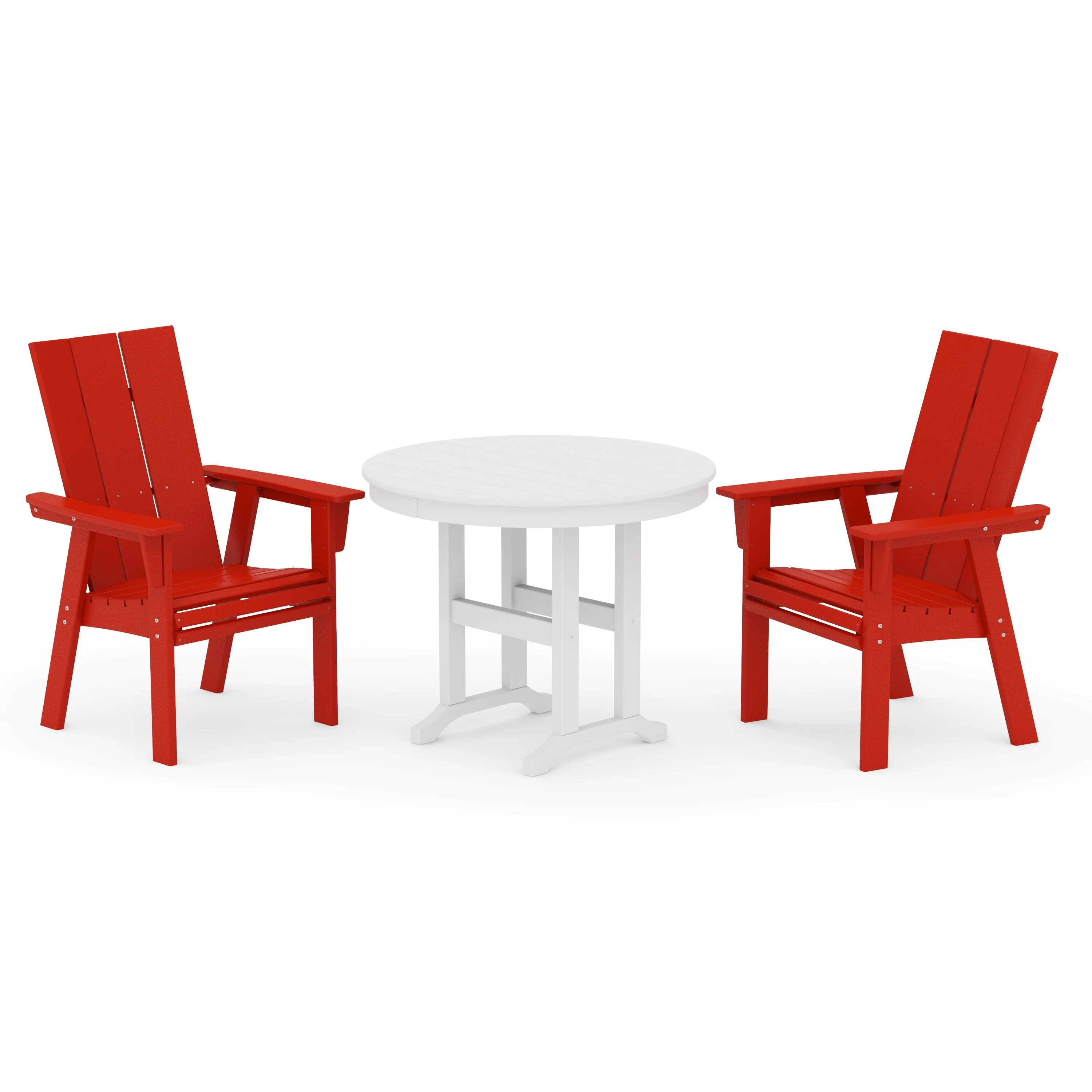 Modern Adirondack 3-Piece Round Dining Set - Image 16