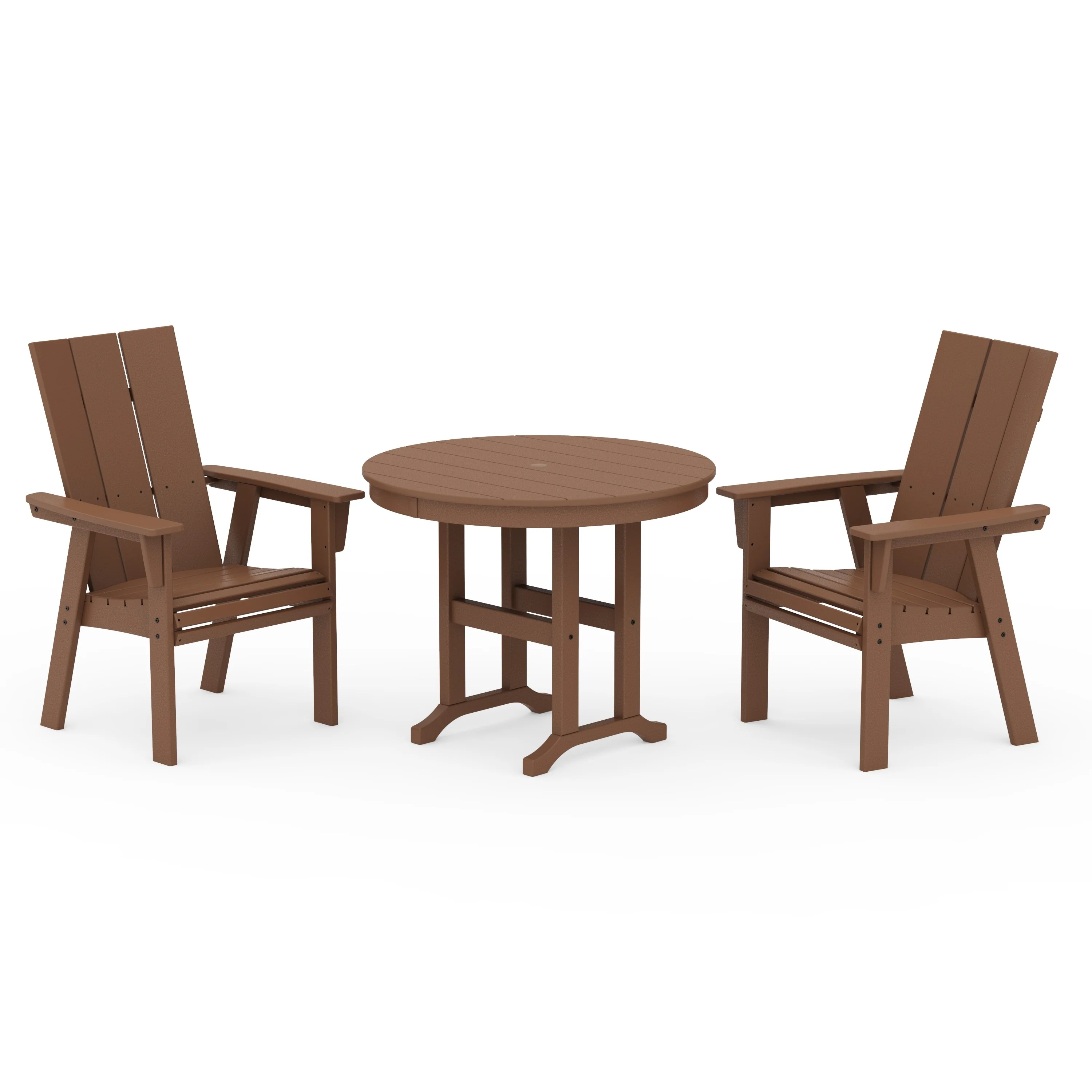Modern Adirondack 3-Piece Round Dining Set - Image 4