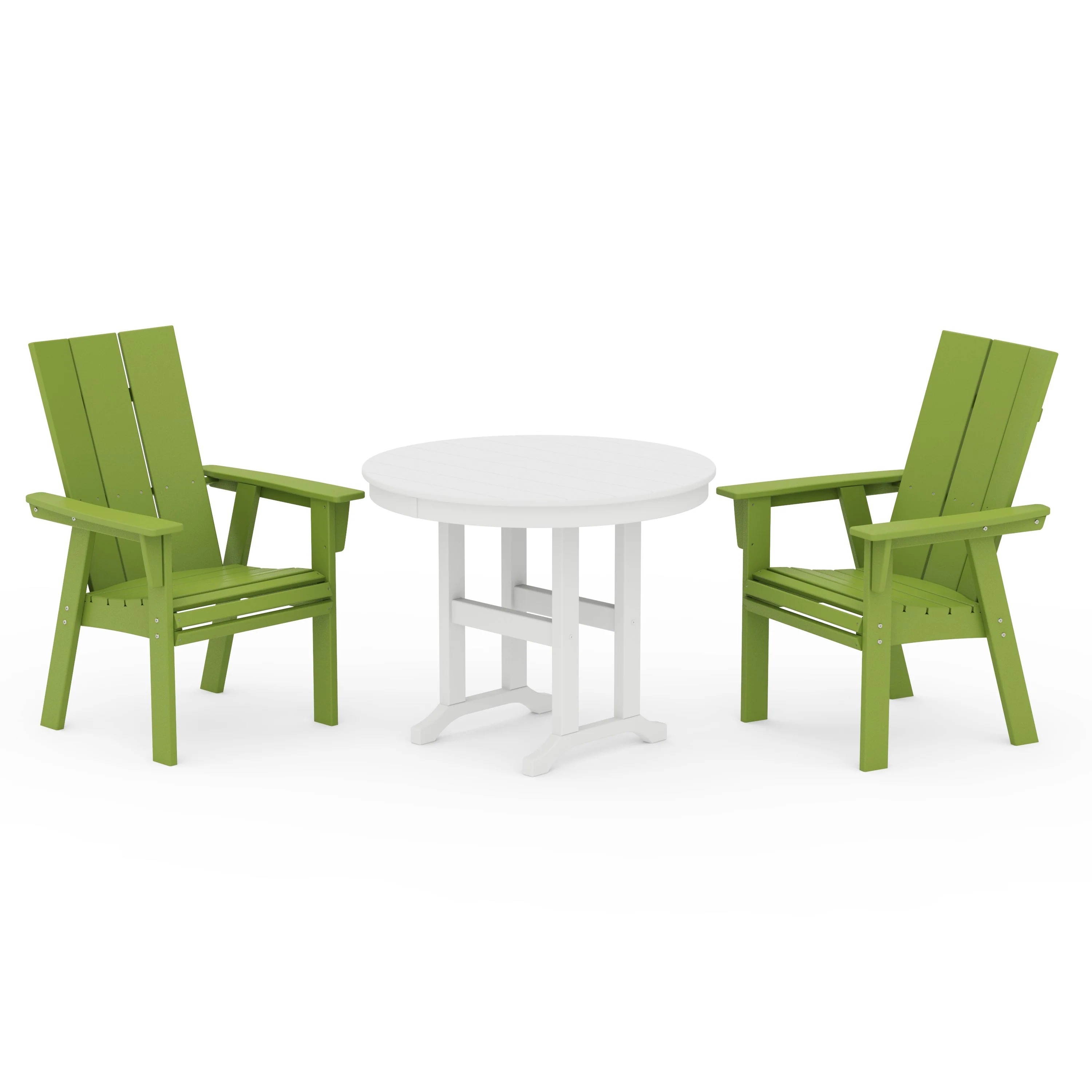 Modern Adirondack 3-Piece Round Dining Set - Image 6