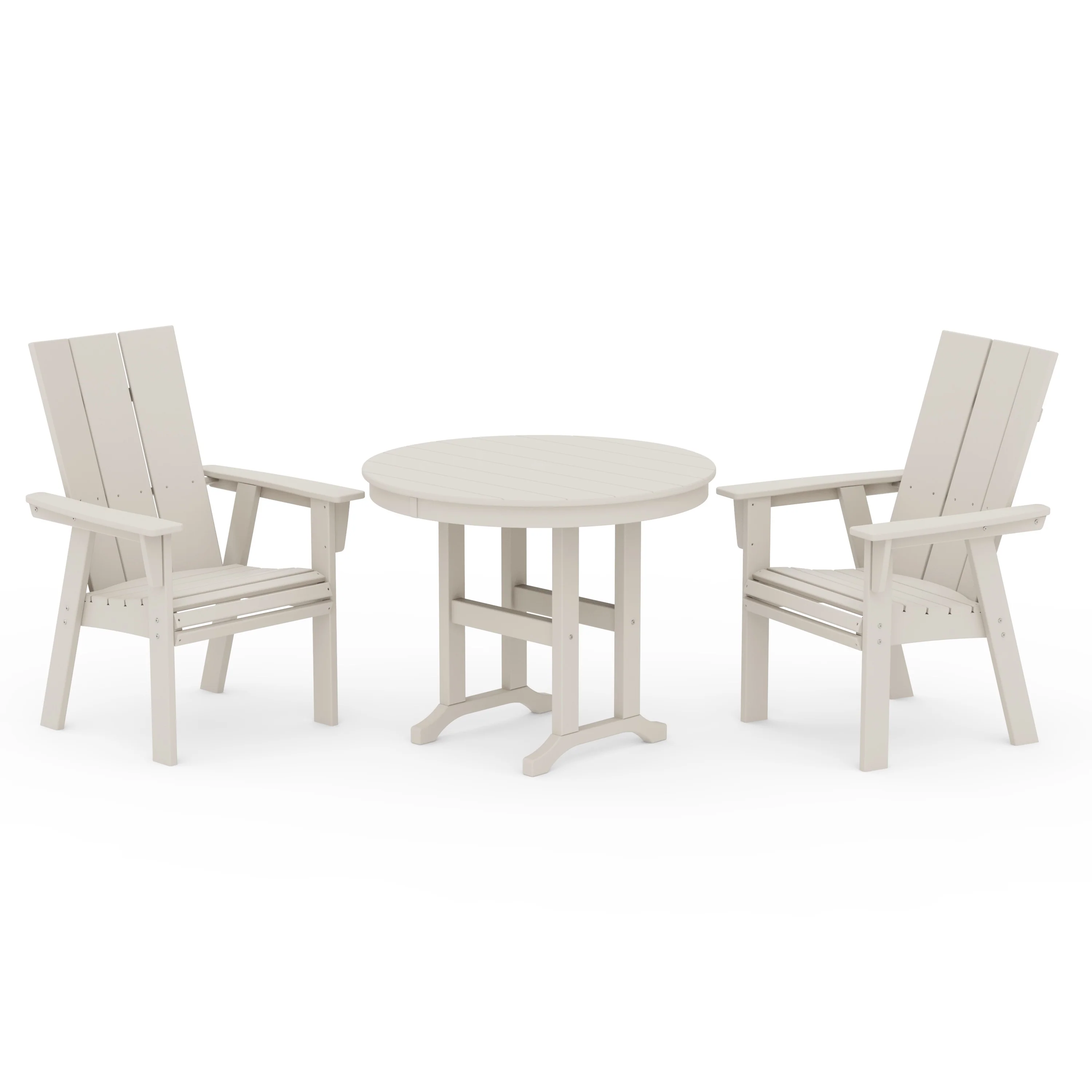 Modern Adirondack 3-Piece Round Dining Set - Image 7