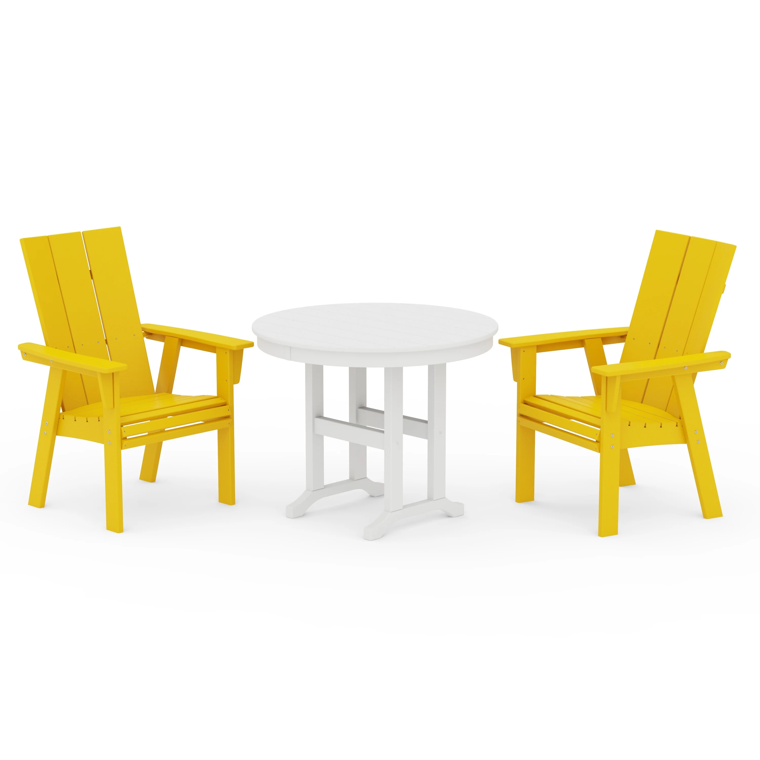 Modern Adirondack 3-Piece Round Dining Set - Image 8