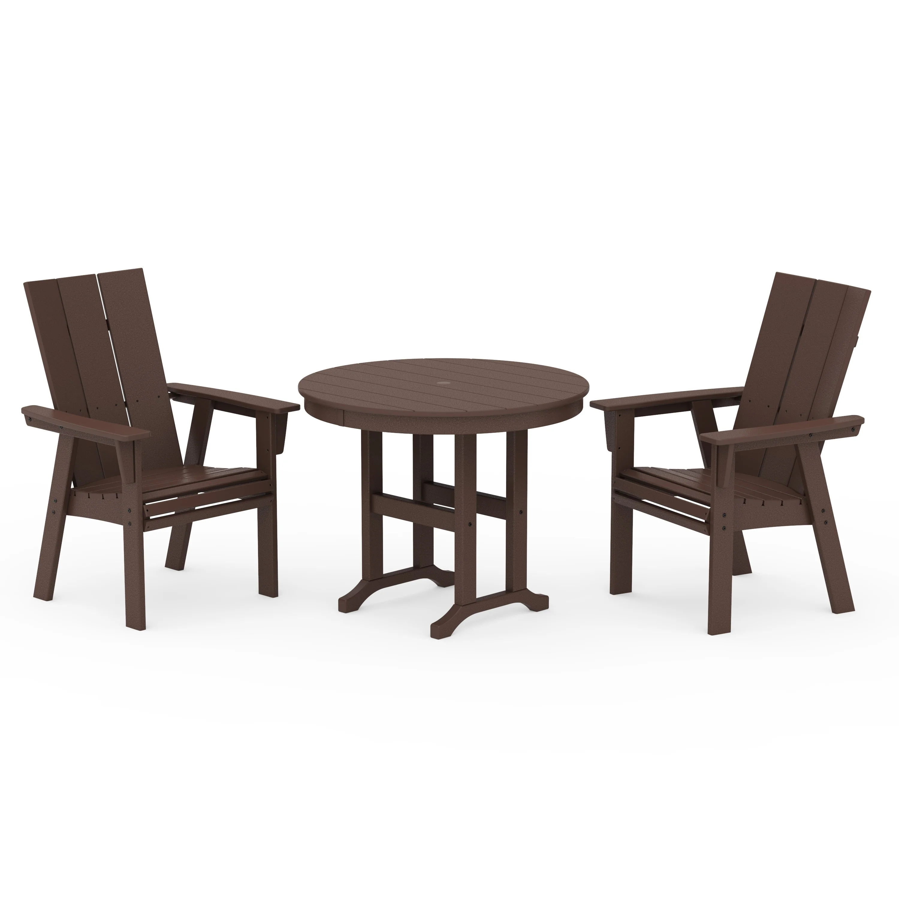 Modern Adirondack 3-Piece Round Dining Set - Image 9