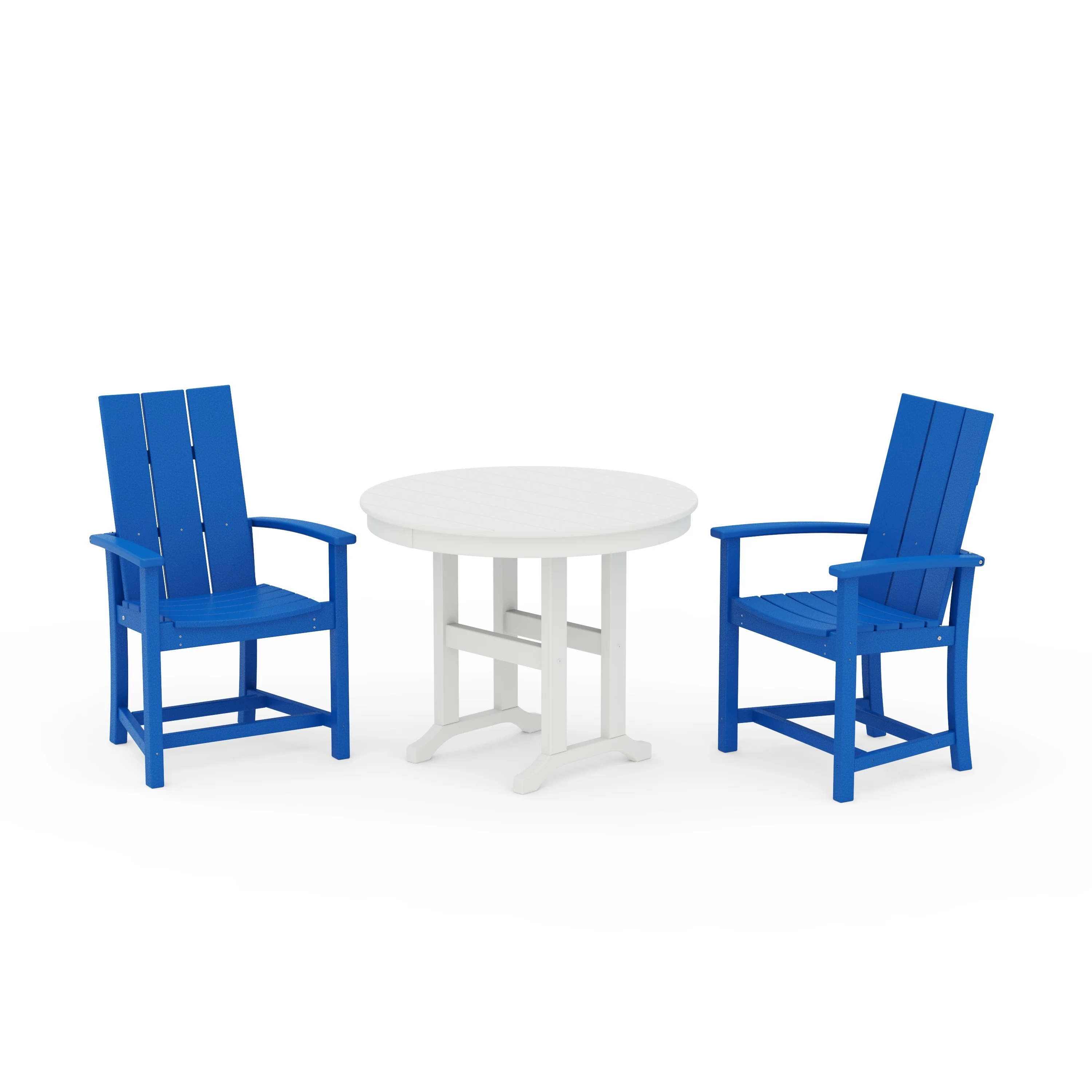 Modern Adirondack 3-Piece Round Farmhouse Dining Set - Image 12