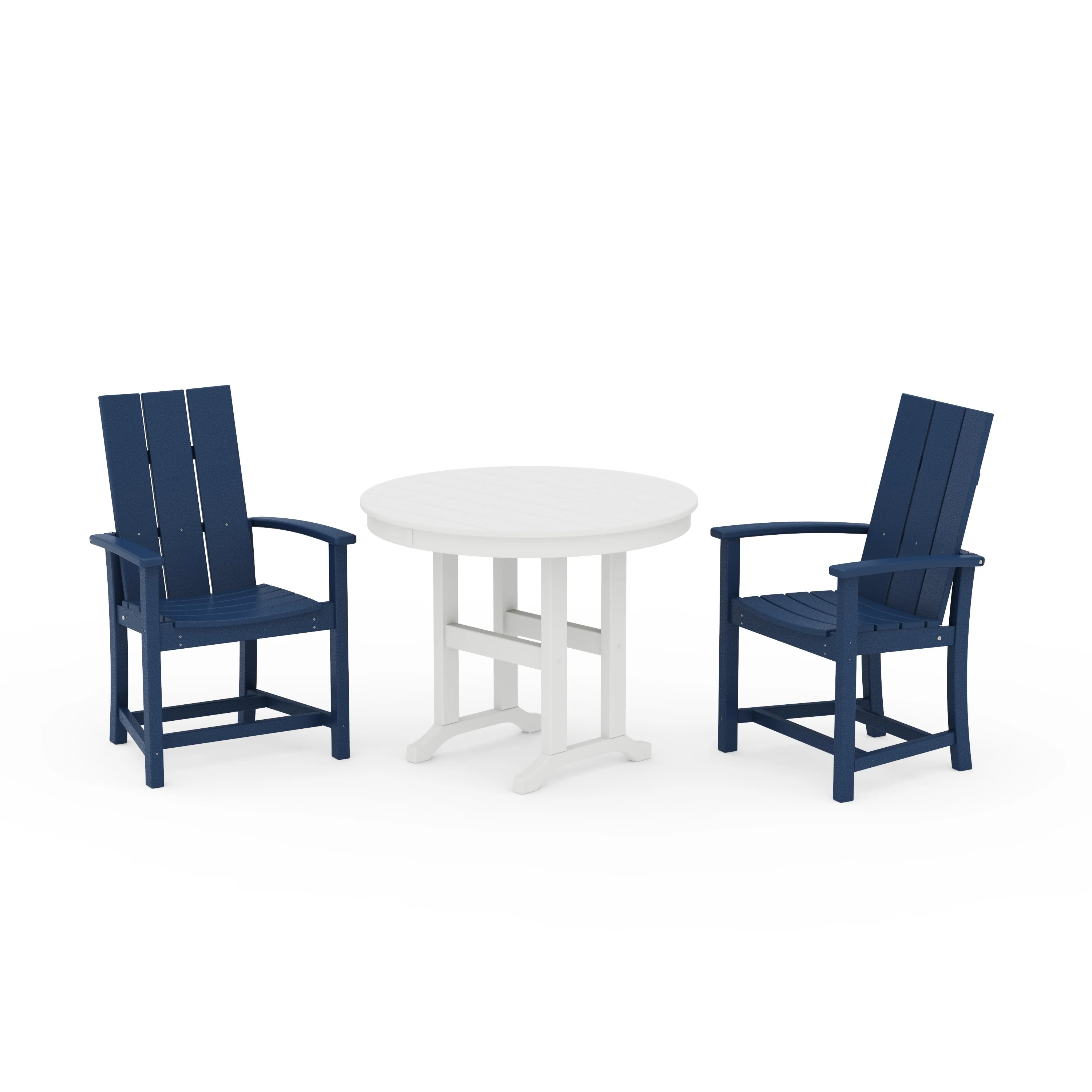 Modern Adirondack 3-Piece Round Farmhouse Dining Set - Image 13
