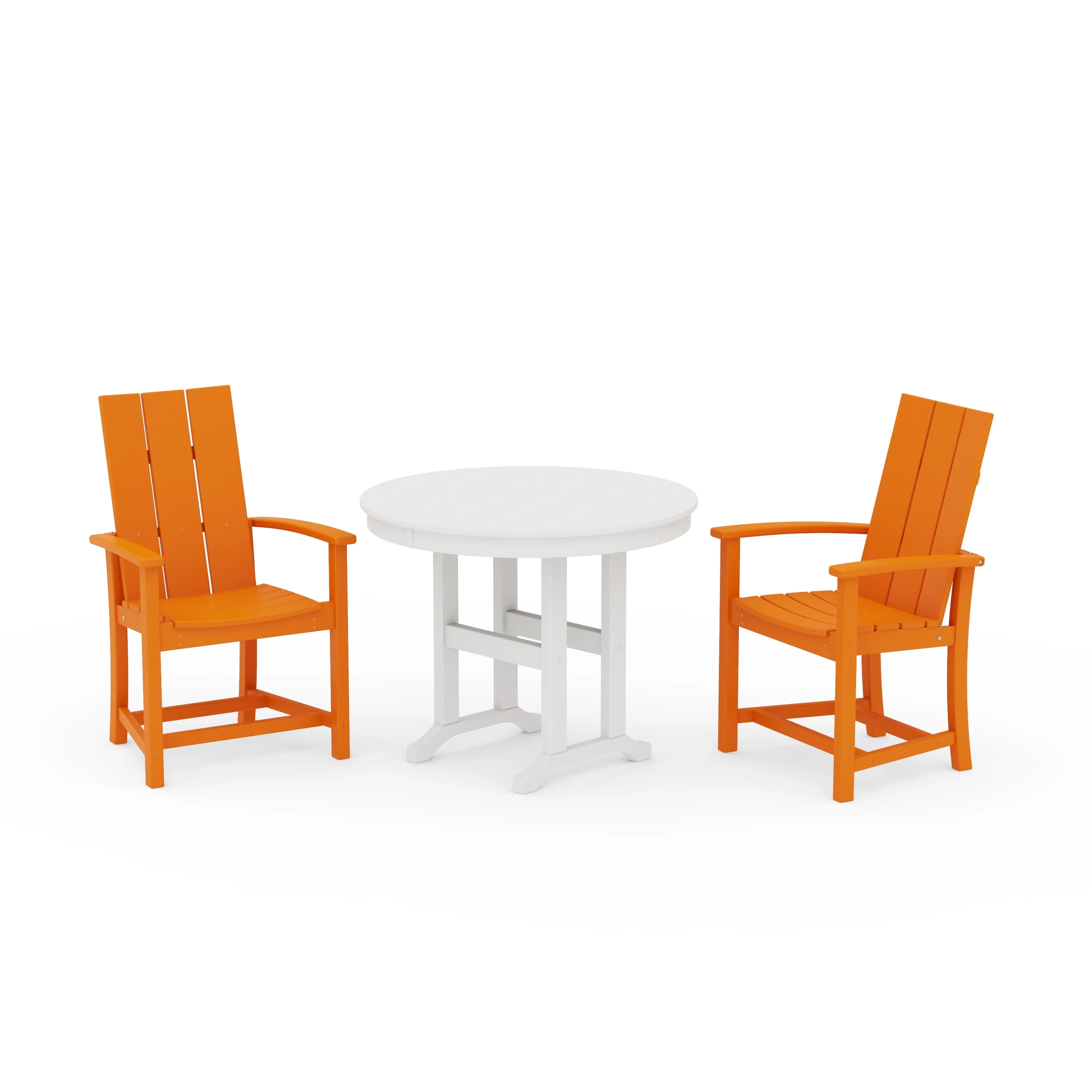 Modern Adirondack 3-Piece Round Farmhouse Dining Set - Image 14