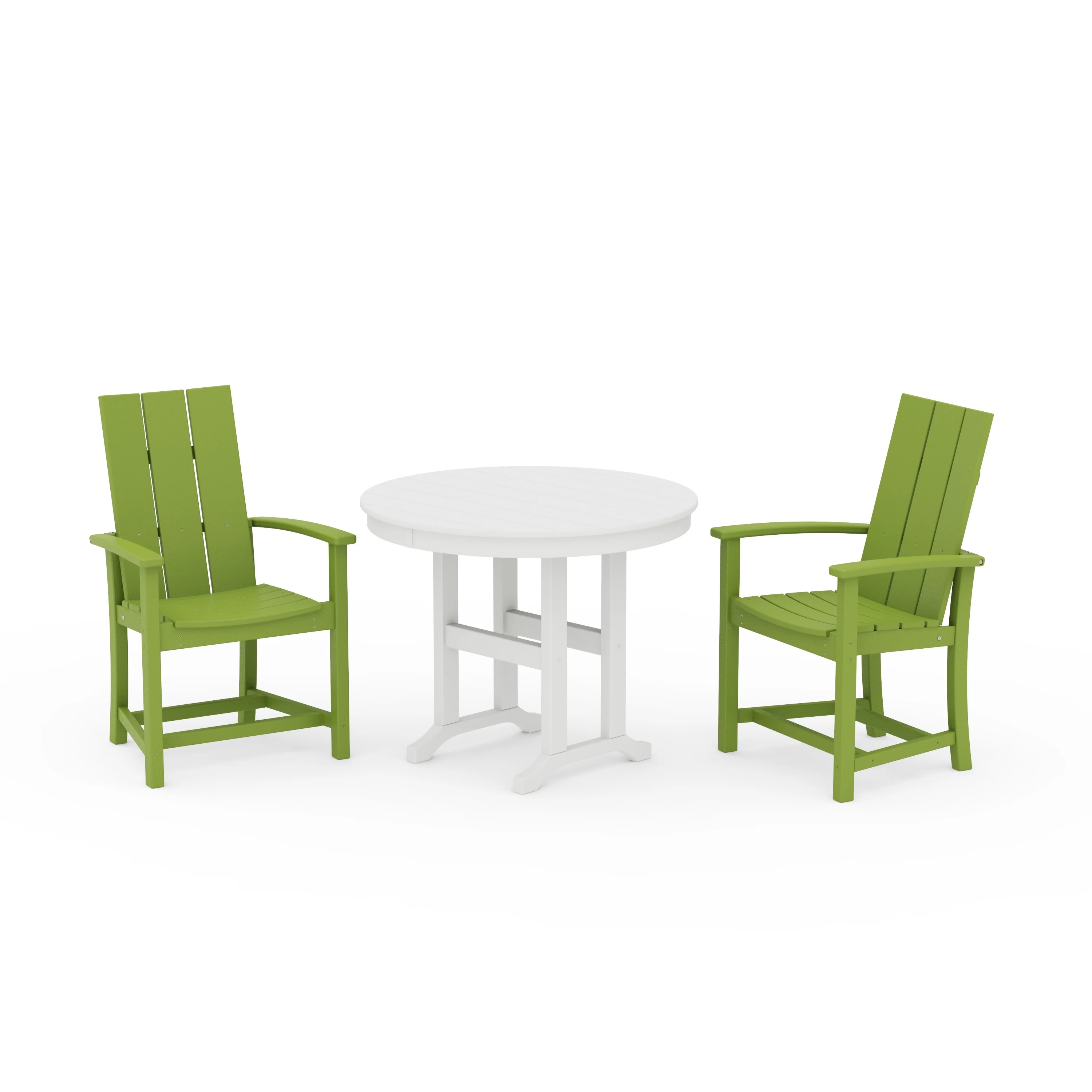 Modern Adirondack 3-Piece Round Farmhouse Dining Set - Image 16