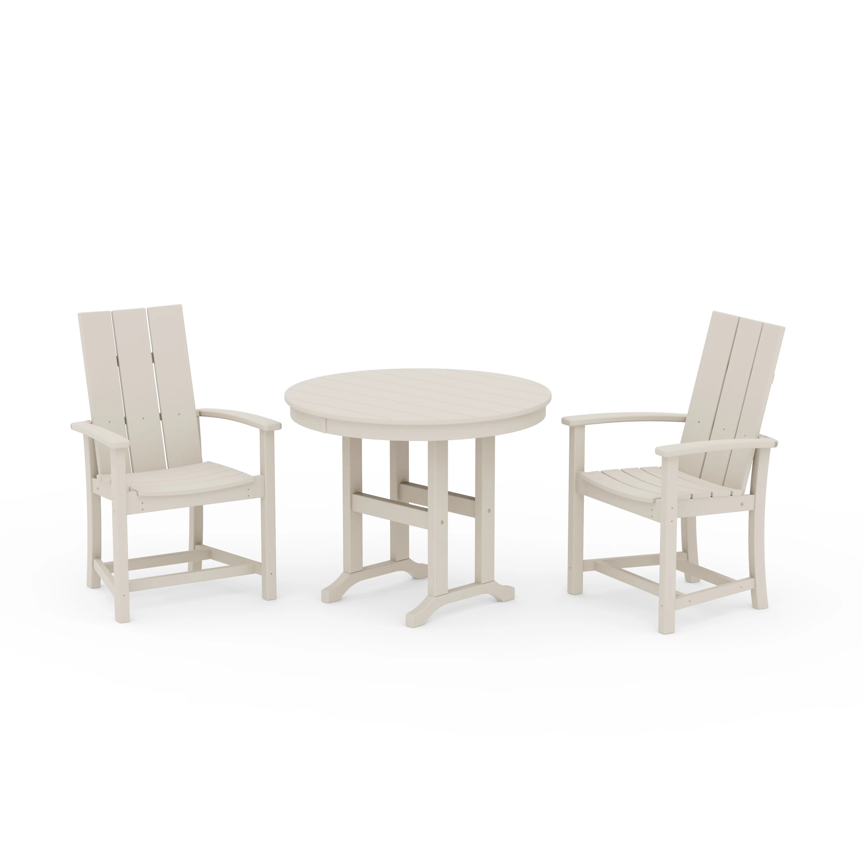 Modern Adirondack 3-Piece Round Farmhouse Dining Set - Image 6