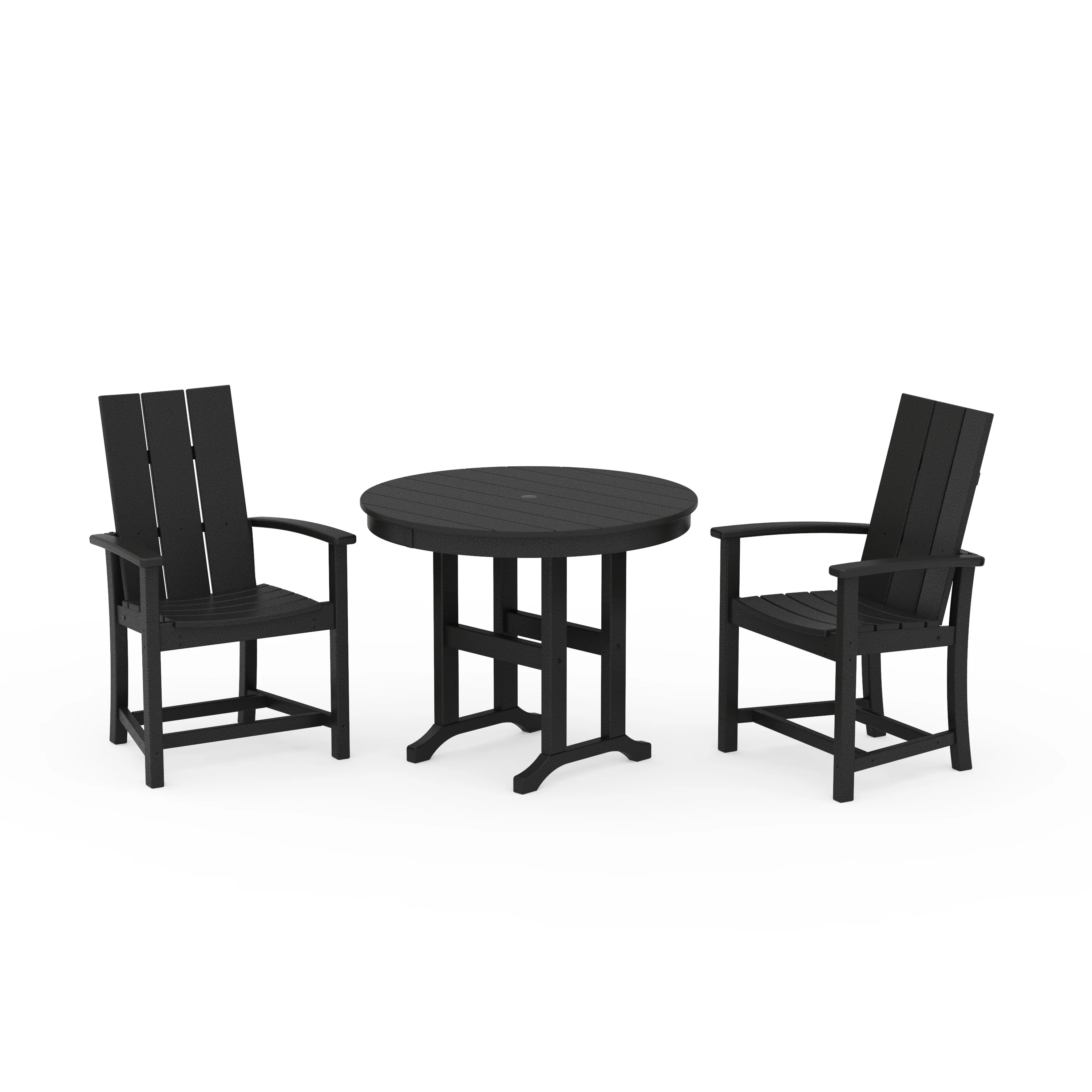 Modern Adirondack 3-Piece Round Farmhouse Dining Set - Image 8