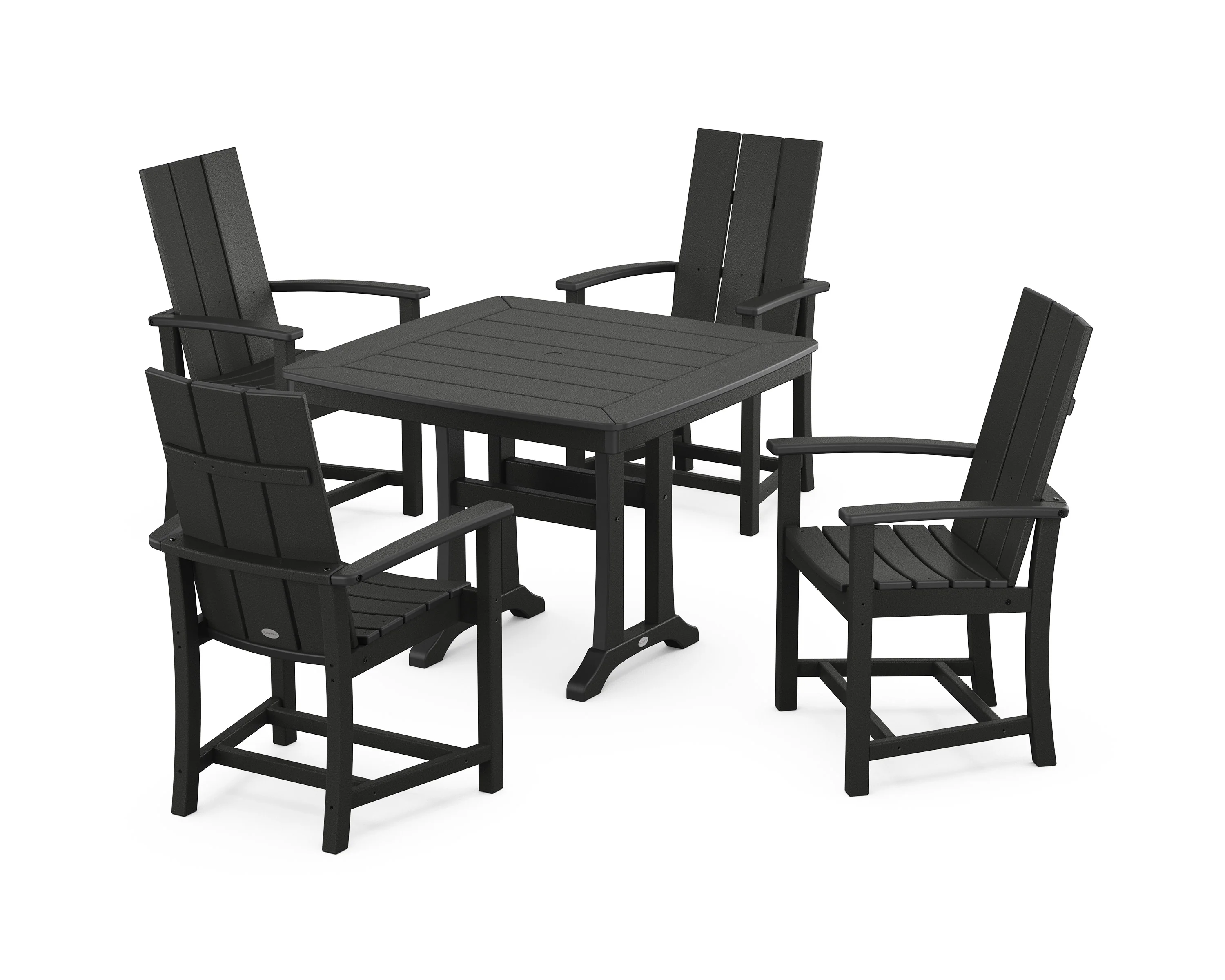 Modern Adirondack 5-Piece Dining Set with Trestle Legs - Image 12