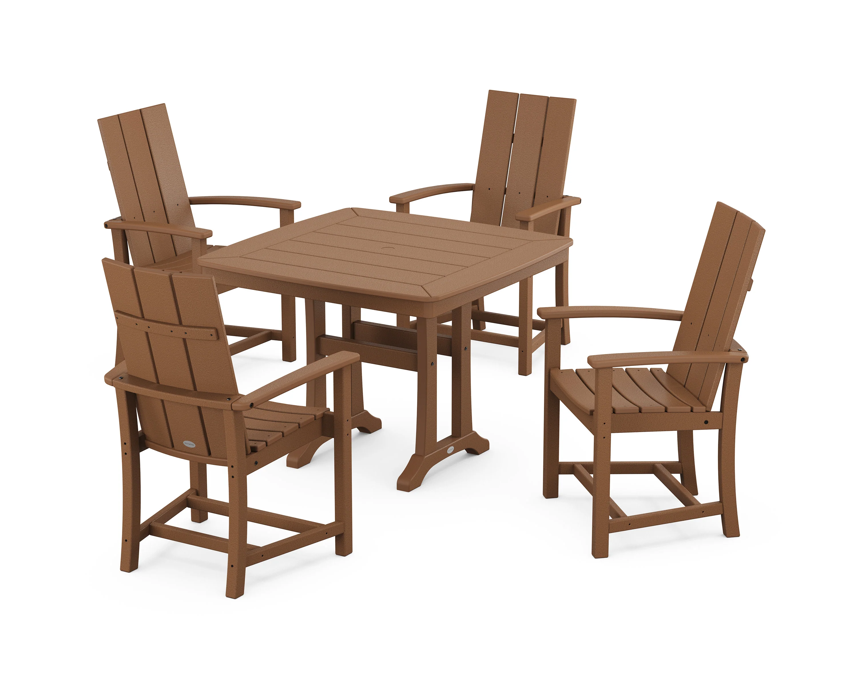Modern Adirondack 5-Piece Dining Set with Trestle Legs - Image 5