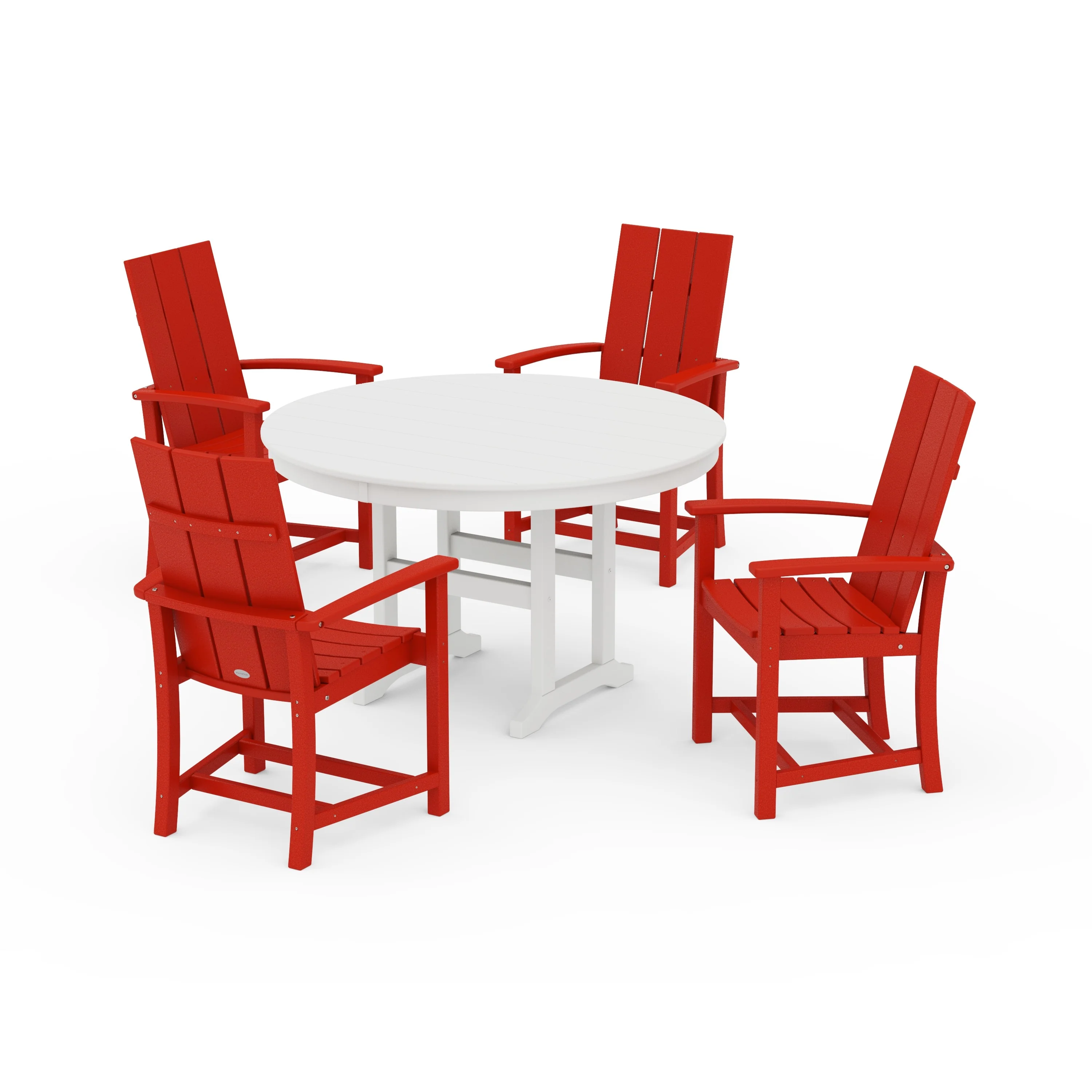 Modern Adirondack 5-Piece Round Farmhouse Dining Set - Image 10