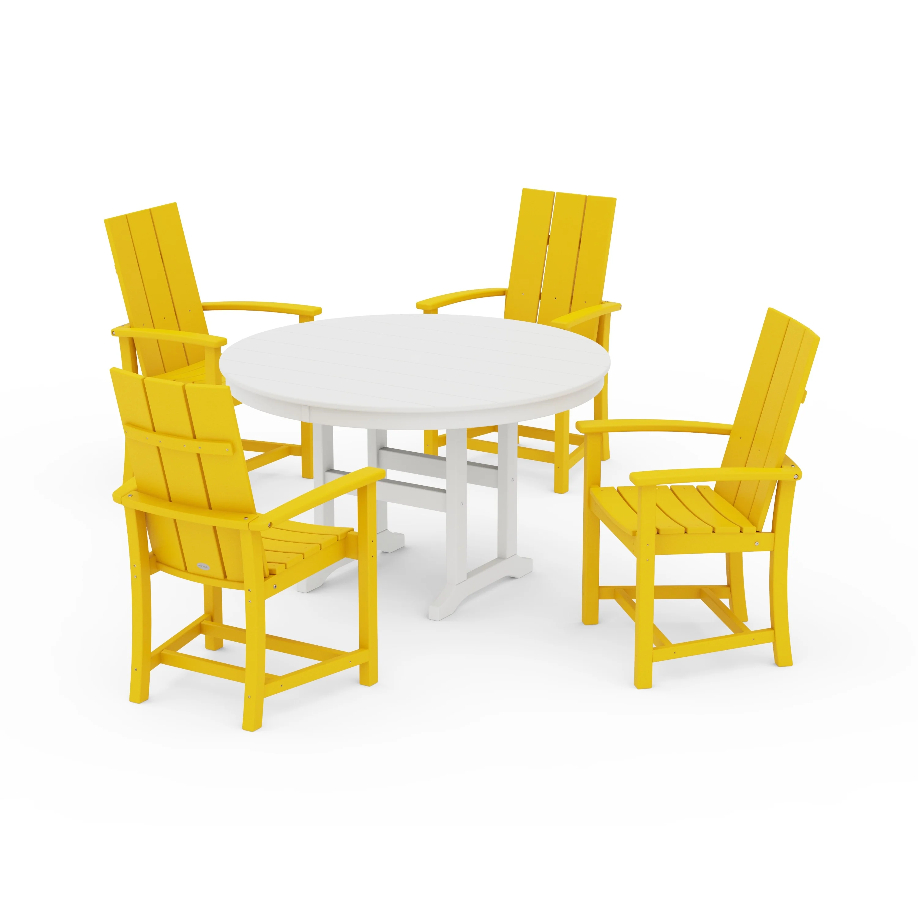 Modern Adirondack 5-Piece Round Farmhouse Dining Set - Image 12