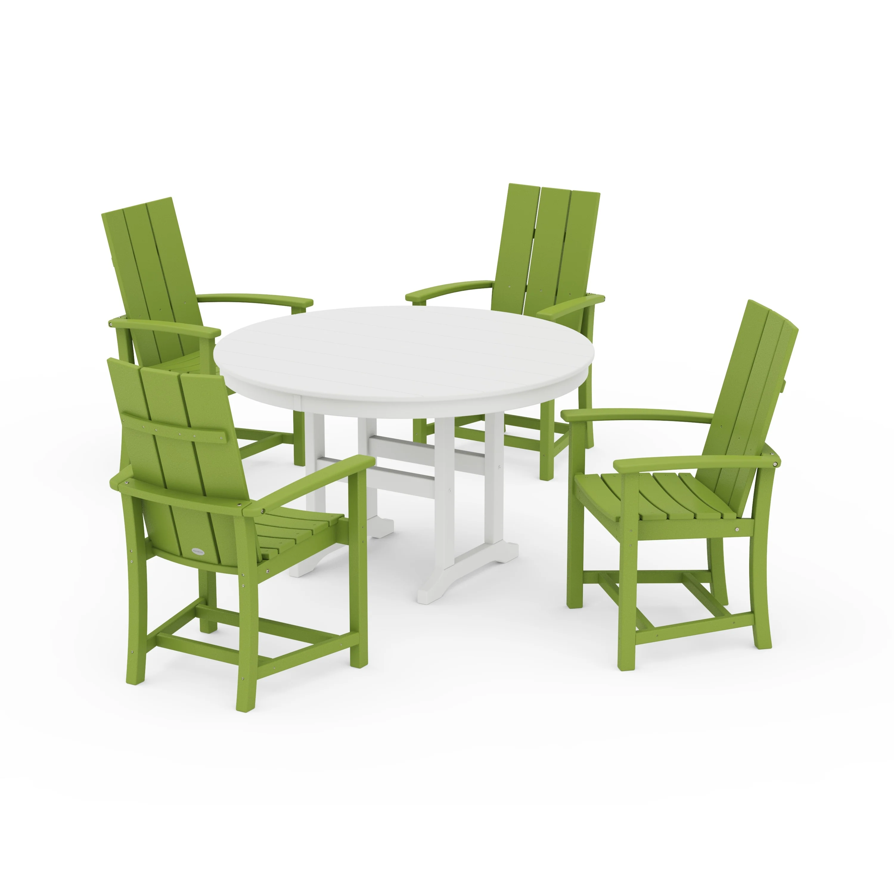 Modern Adirondack 5-Piece Round Farmhouse Dining Set - Image 13