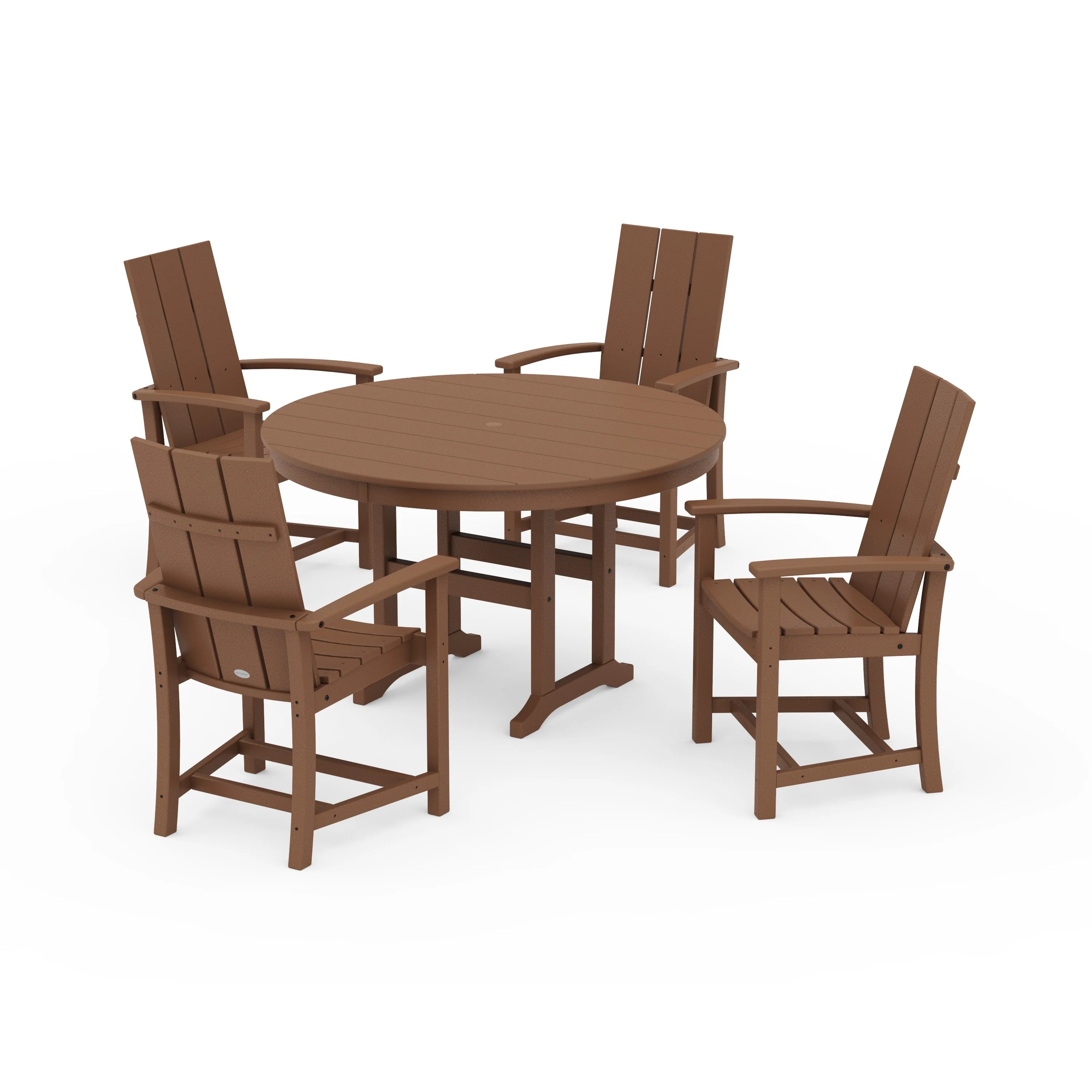 Modern Adirondack 5-Piece Round Farmhouse Dining Set - Image 14