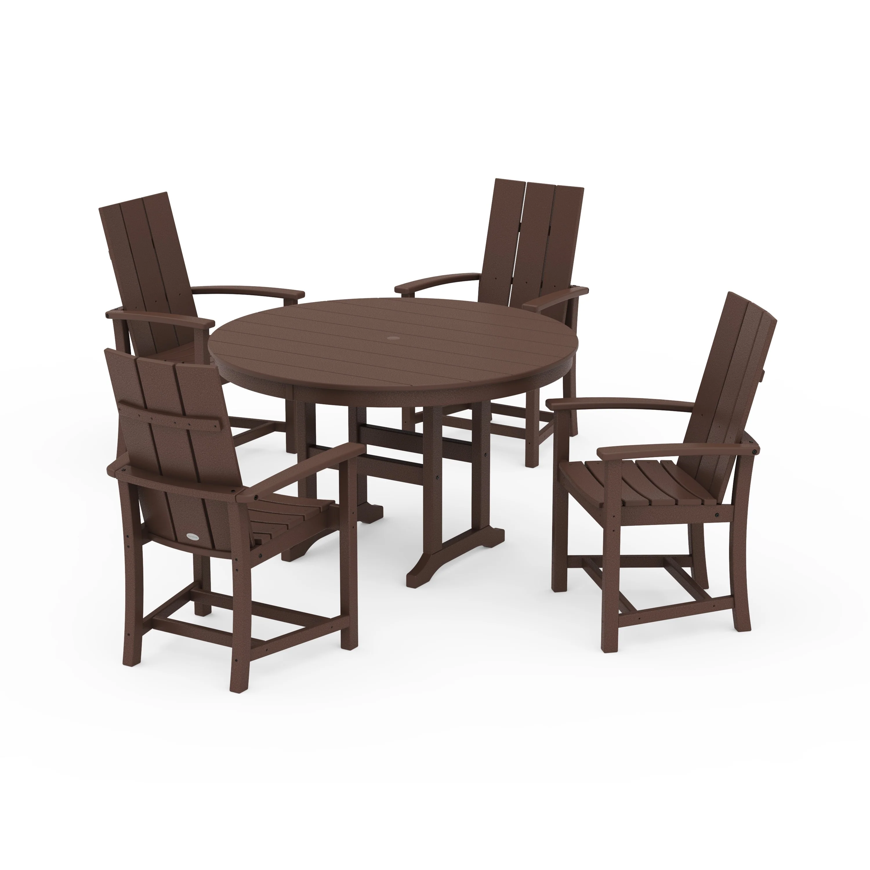 Modern Adirondack 5-Piece Round Farmhouse Dining Set - Image 15