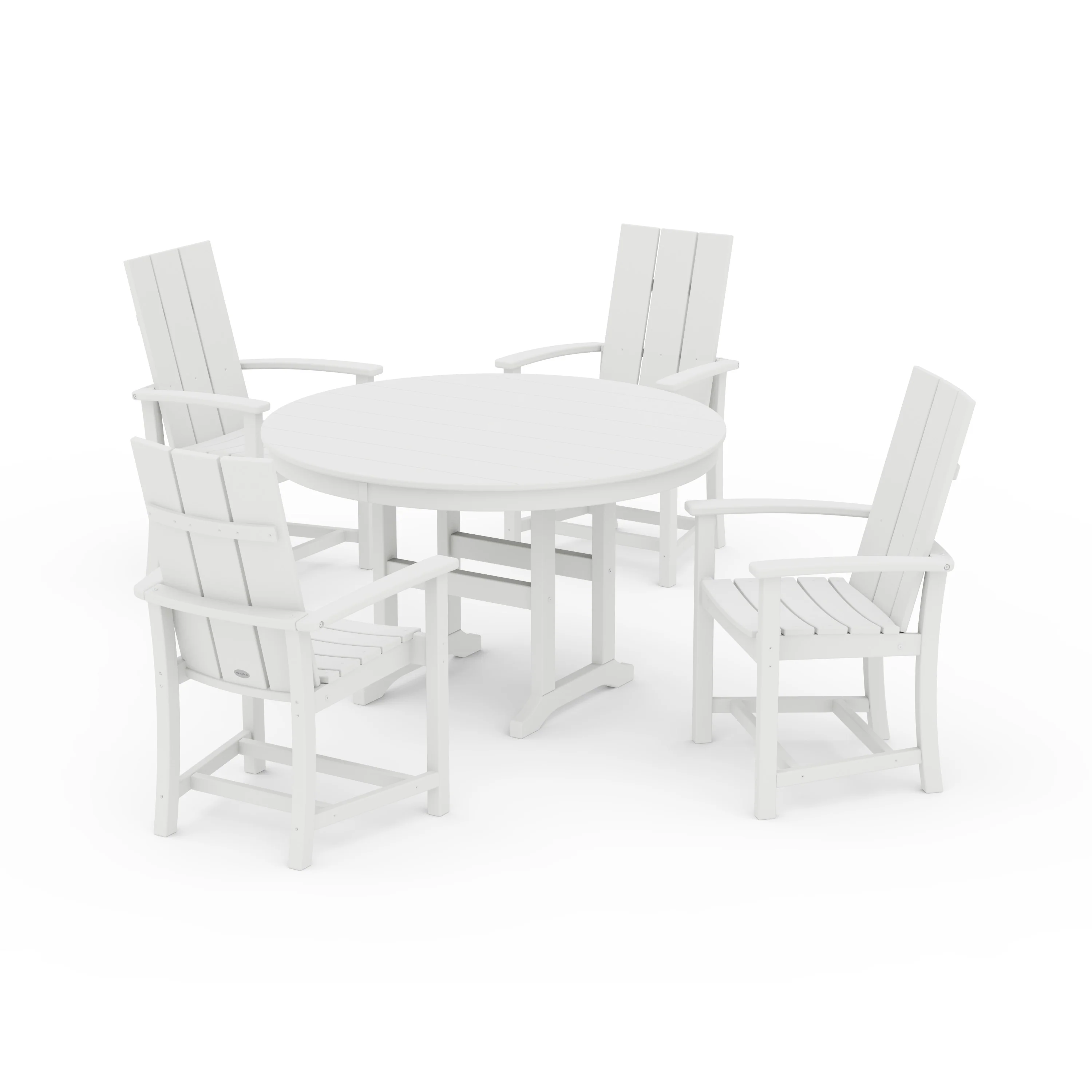 Modern Adirondack 5-Piece Round Farmhouse Dining Set - Image 16