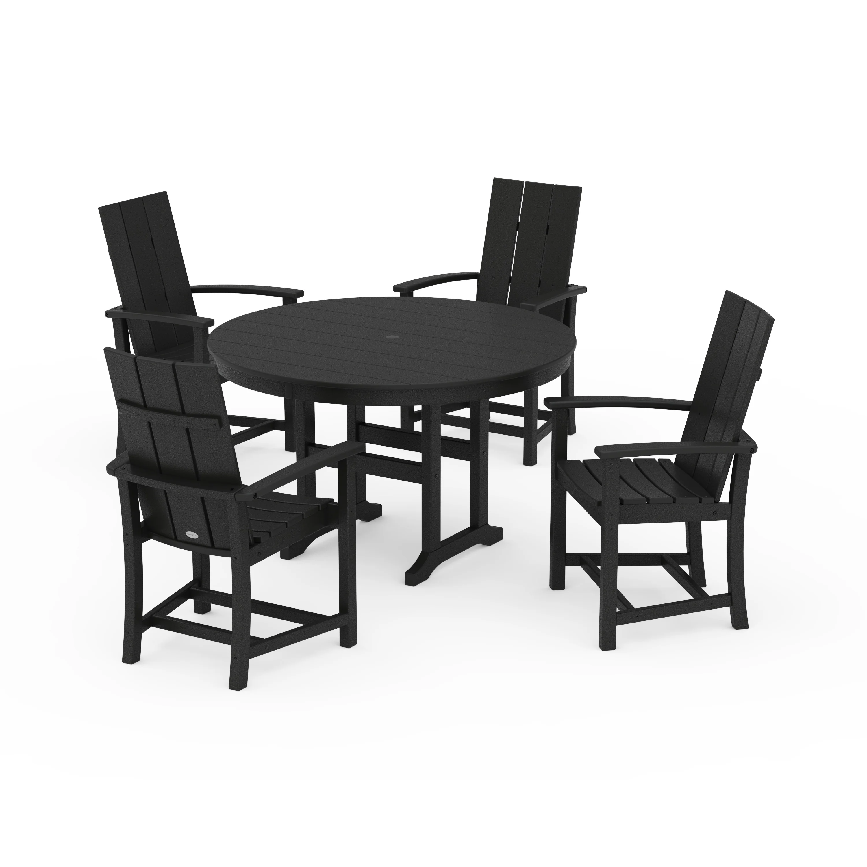 Modern Adirondack 5-Piece Round Farmhouse Dining Set - Image 4