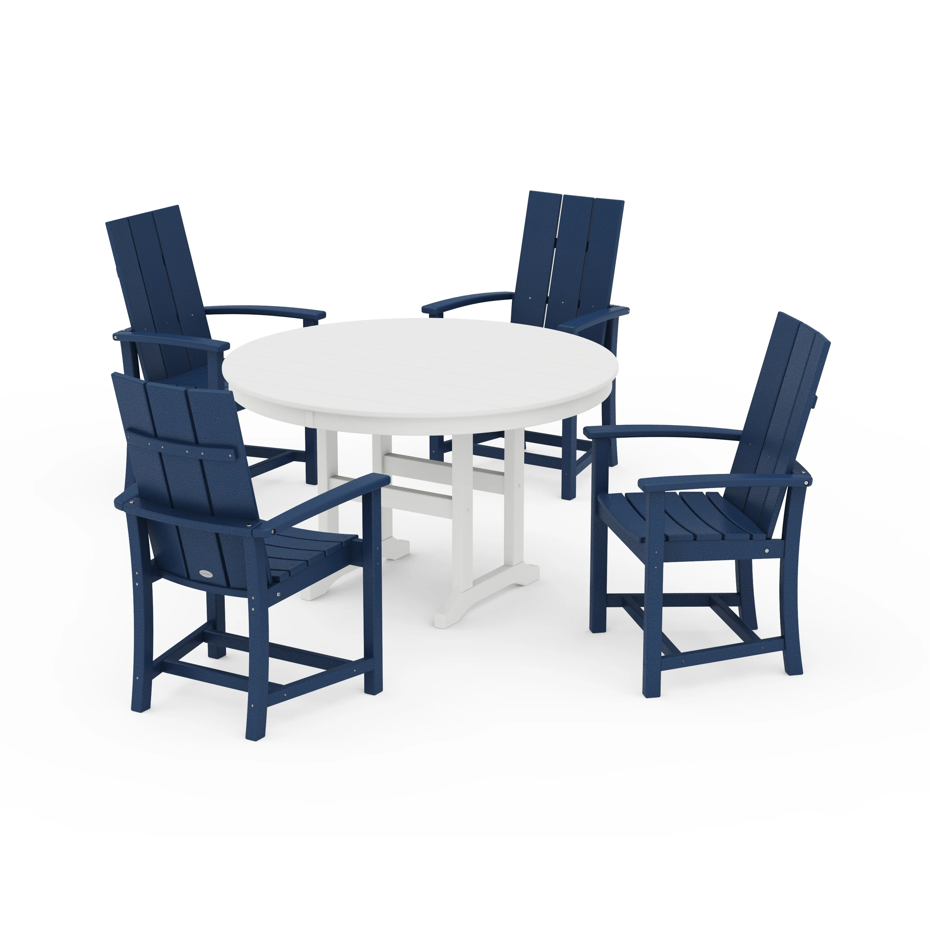 Modern Adirondack 5-Piece Round Farmhouse Dining Set - Image 6