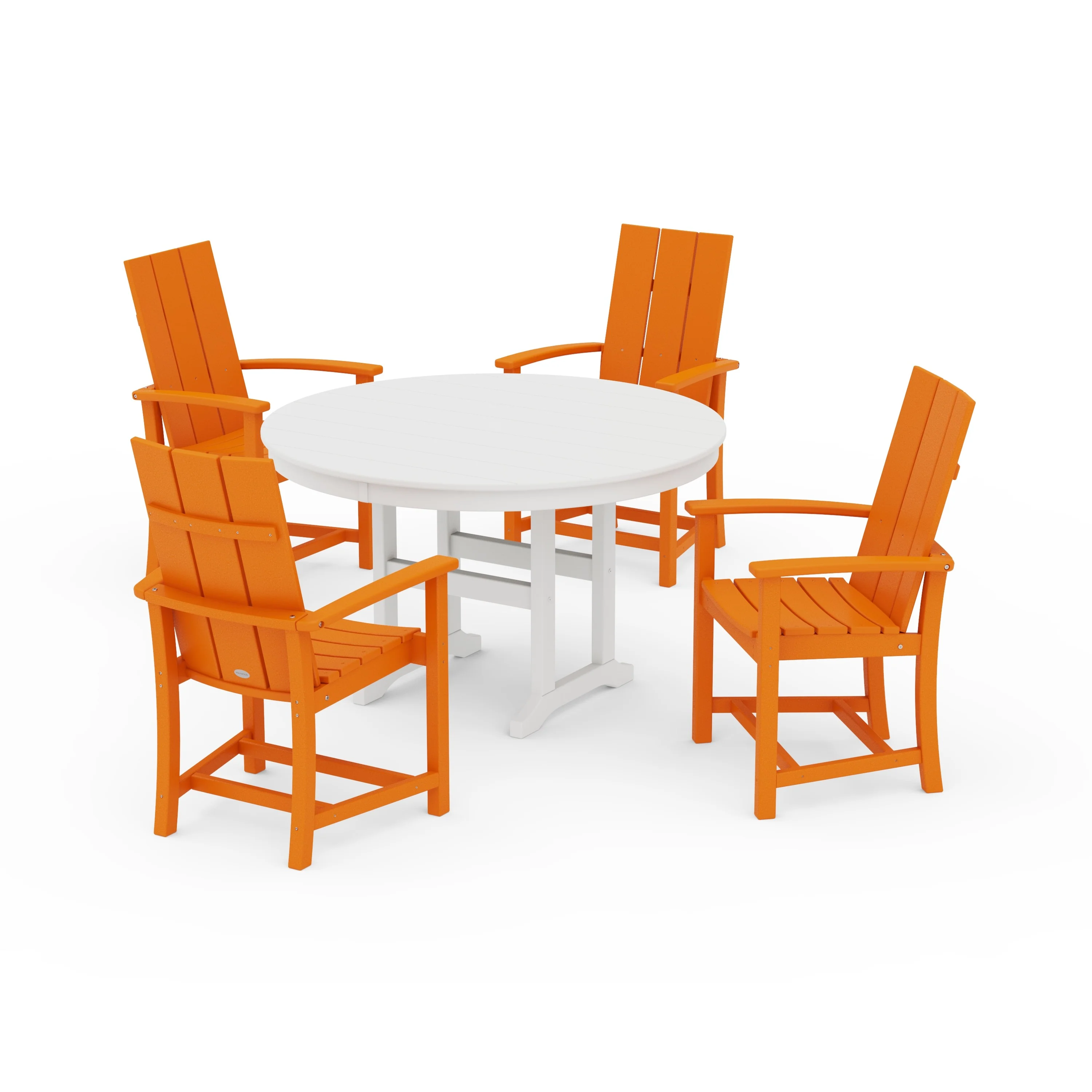 Modern Adirondack 5-Piece Round Farmhouse Dining Set - Image 7