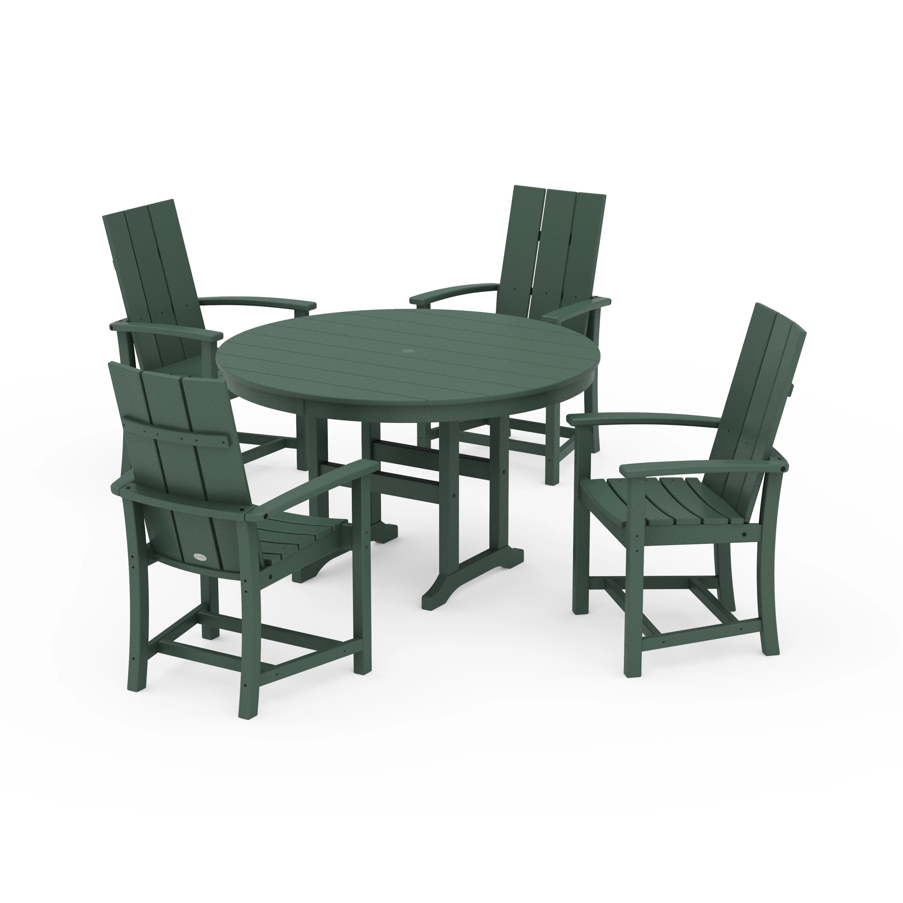 Modern Adirondack 5-Piece Round Farmhouse Dining Set - Image 8