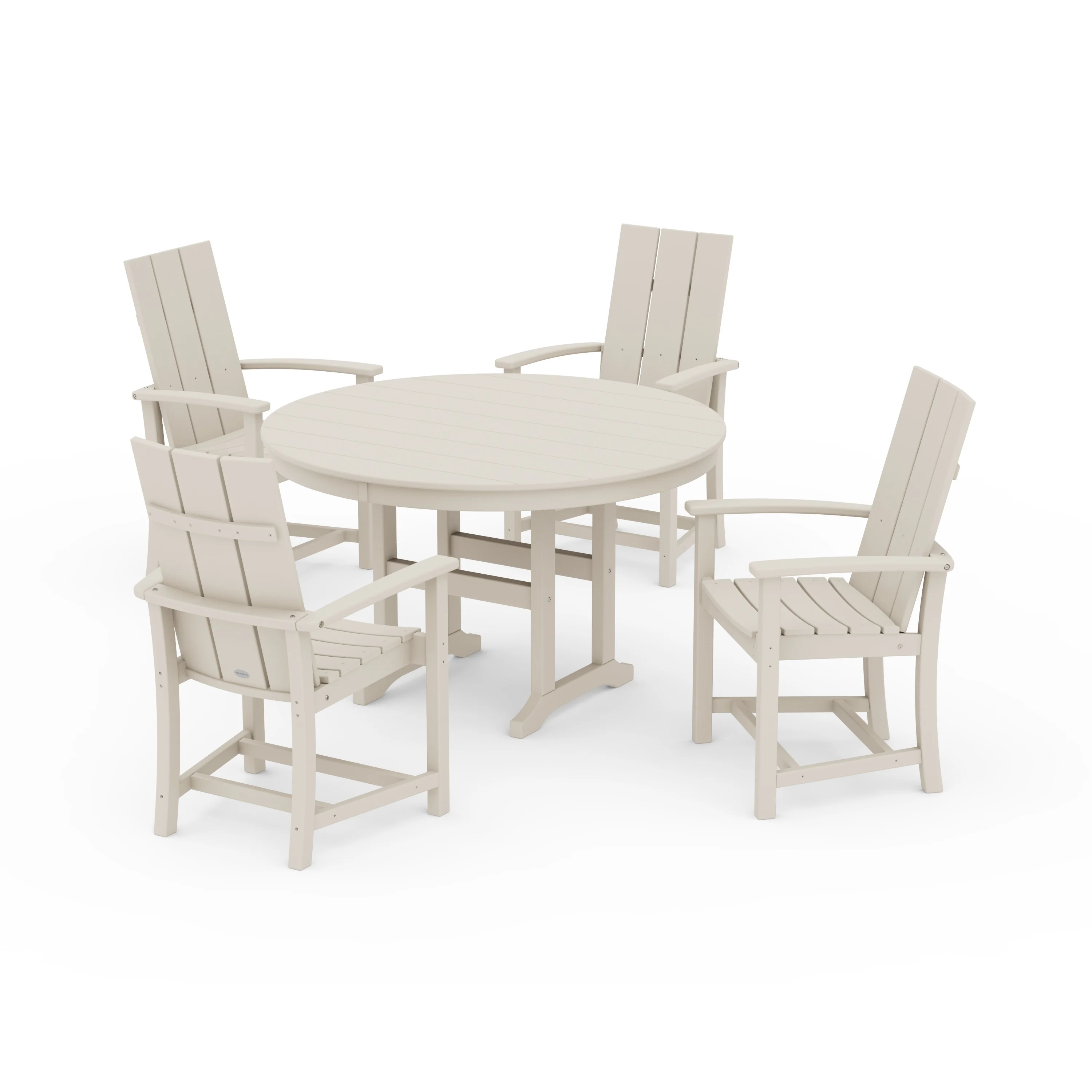 Modern Adirondack 5-Piece Round Farmhouse Dining Set - Image 9