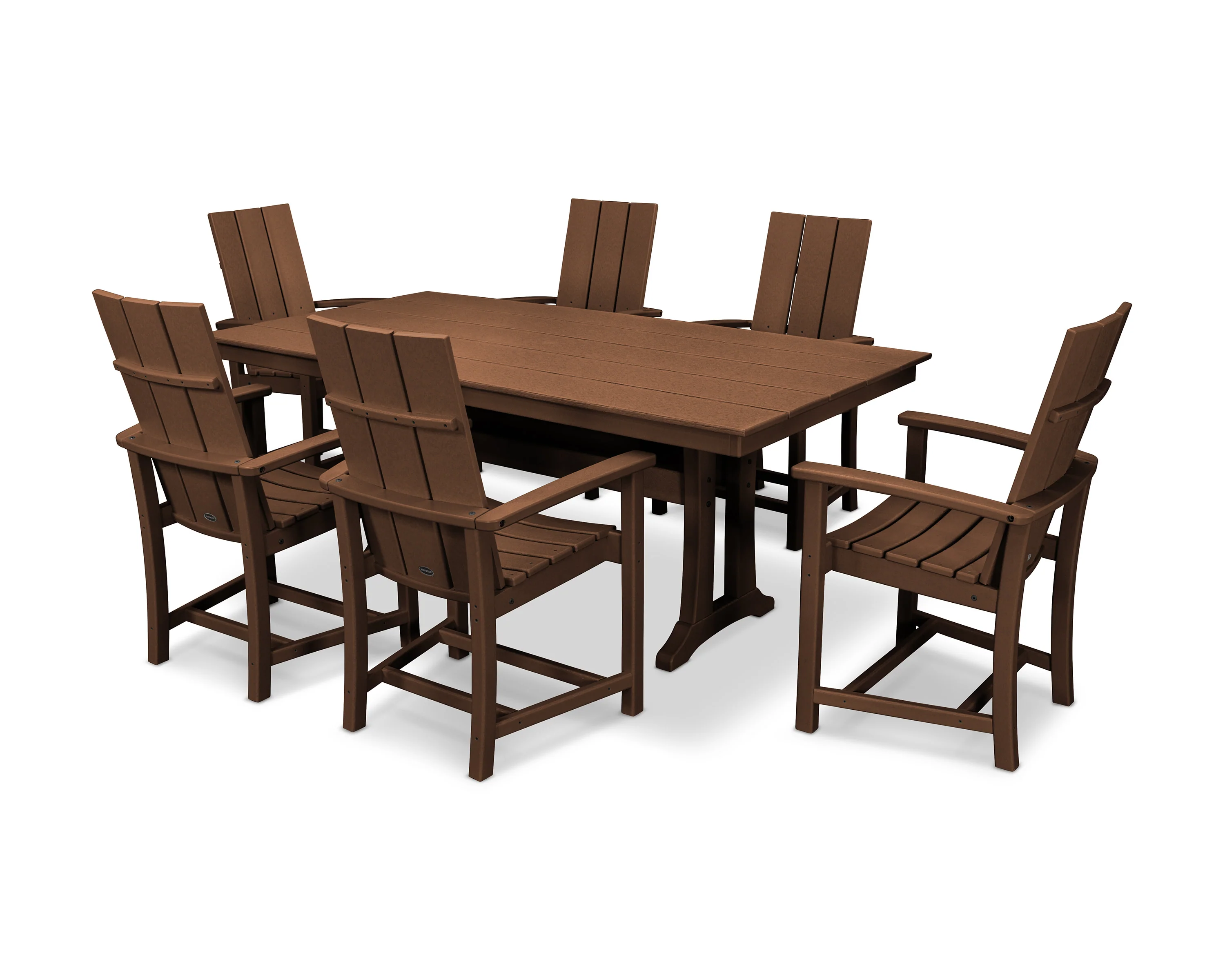 Modern Adirondack 7-Piece Farmhouse Dining Set with Trestle Legs - Image 18