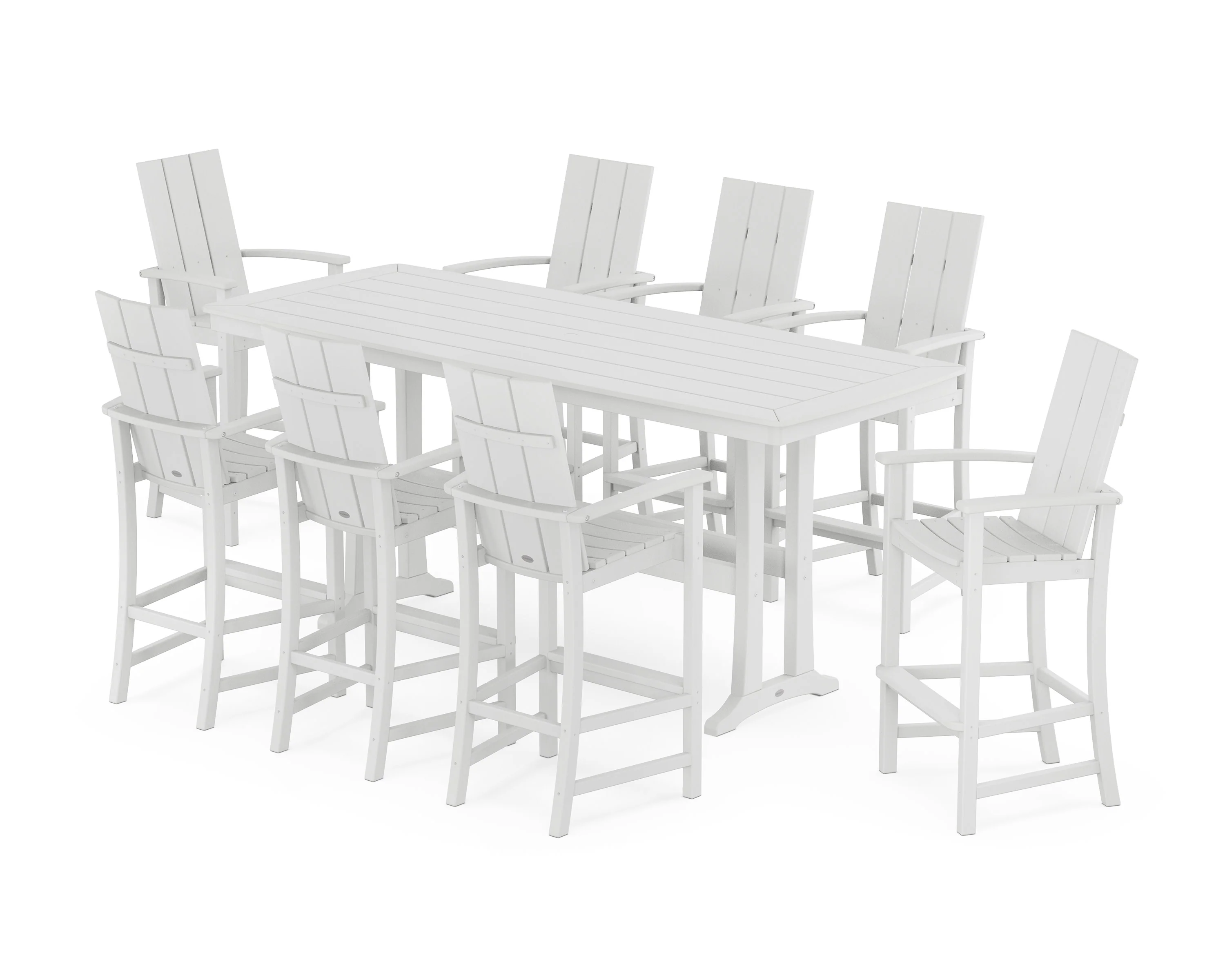 Modern Adirondack 9-Piece Bar Set with Trestle Legs - Image 10