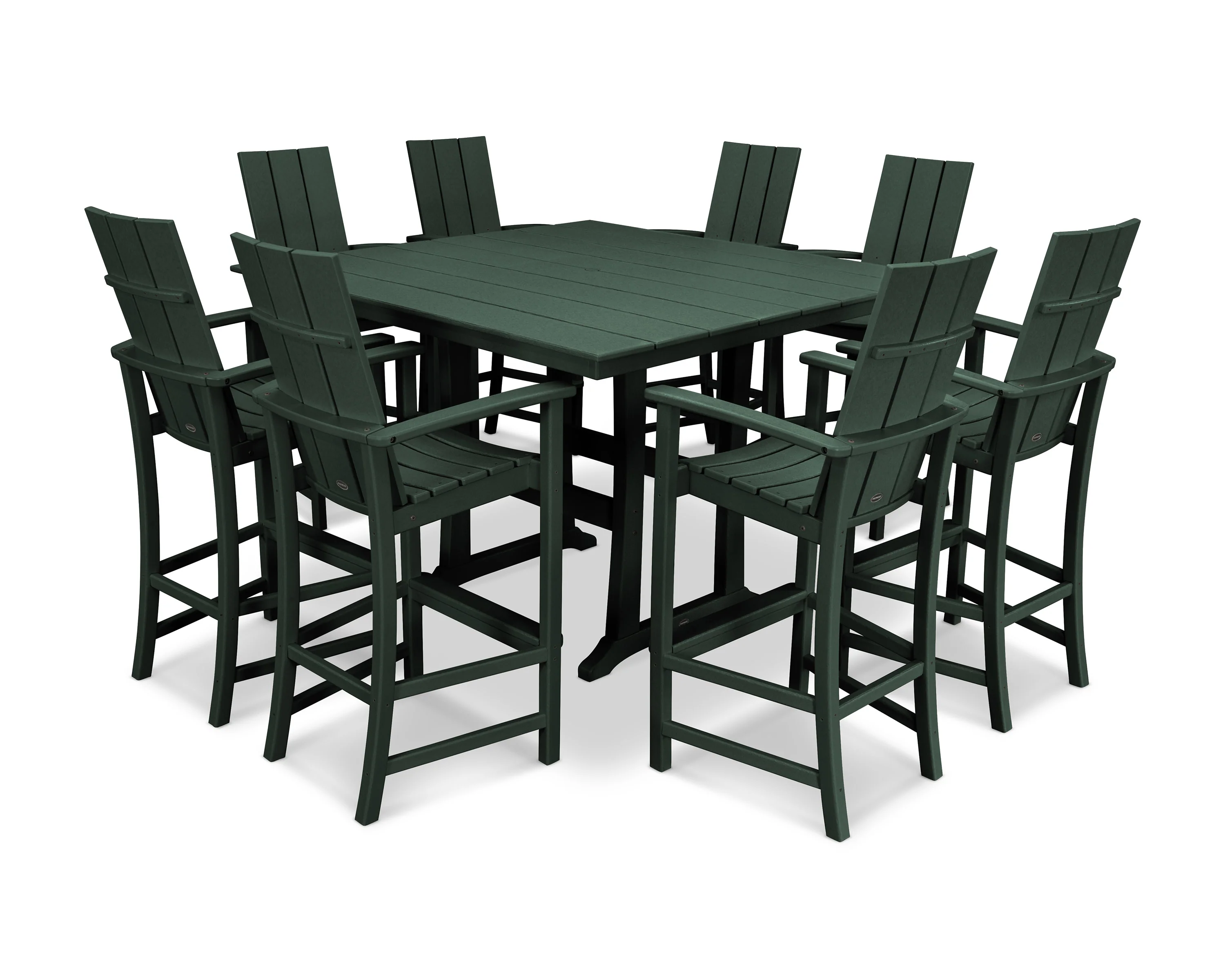 Modern Adirondack 9-Piece Farmhouse Trestle Bar Set - Image 10