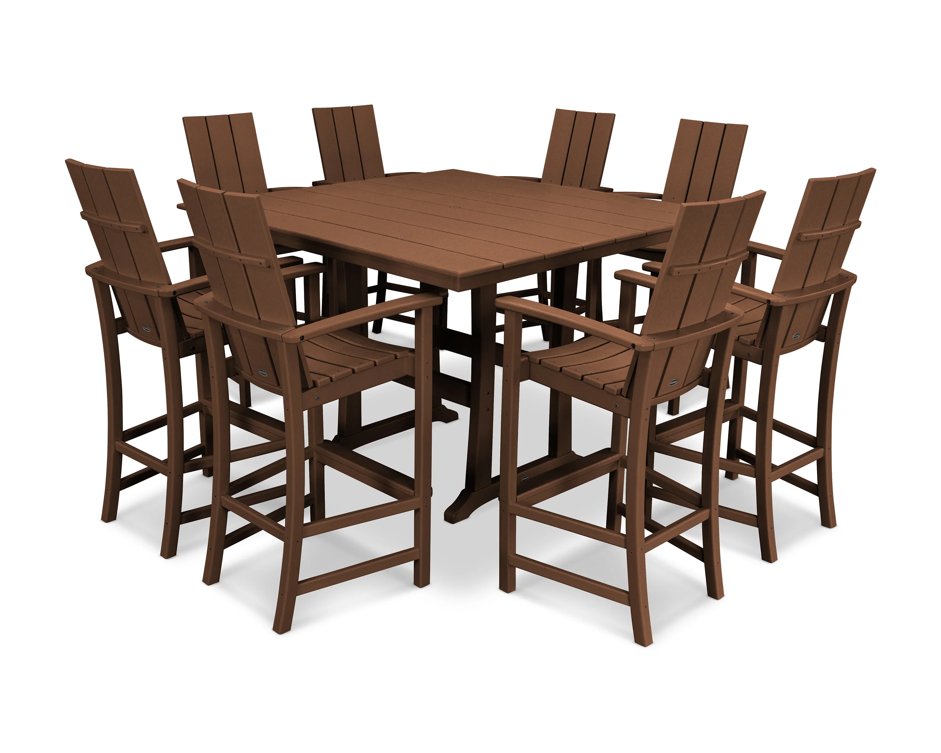 Modern Adirondack 9-Piece Farmhouse Trestle Bar Set - Image 6