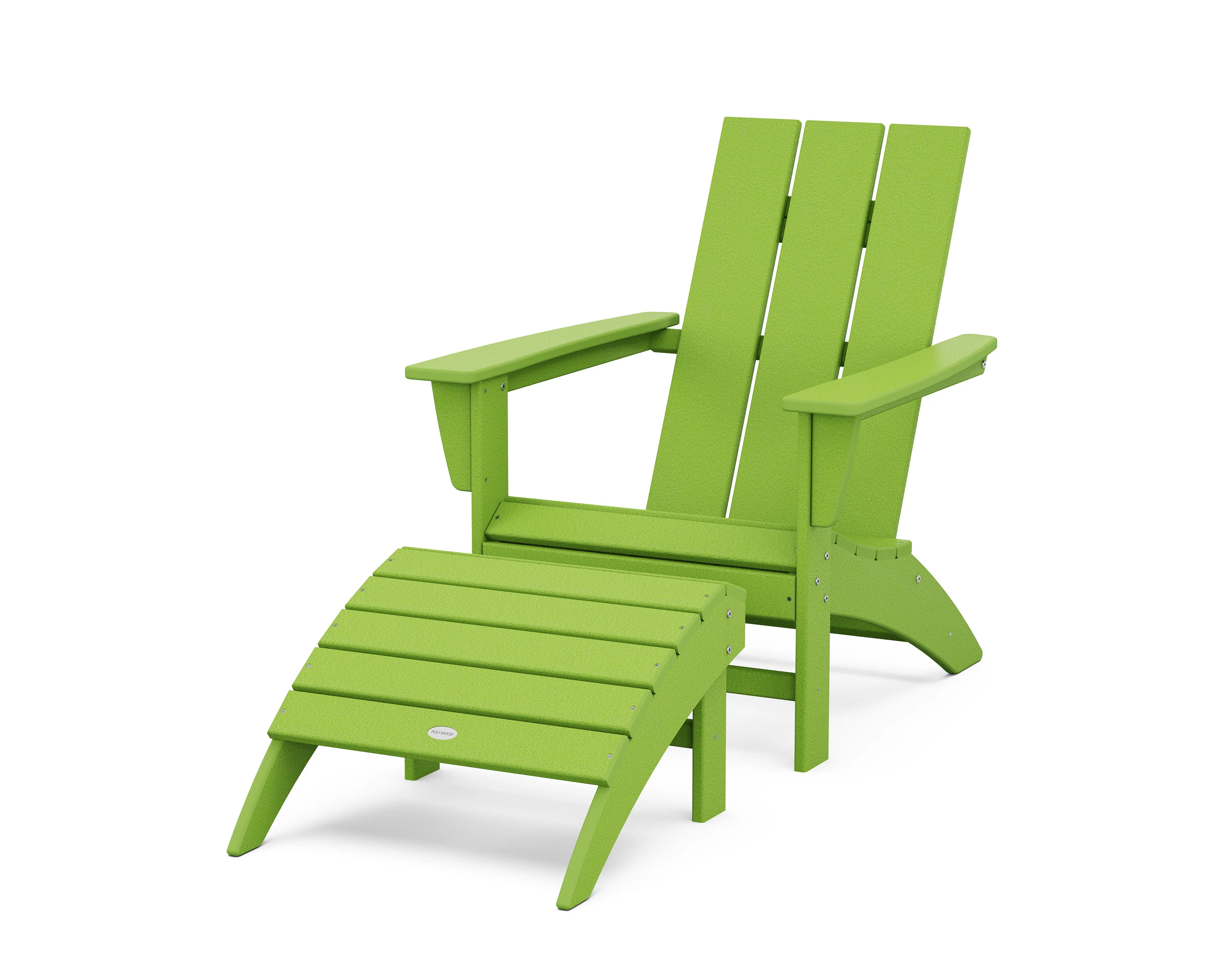 Modern Adirondack Chair 2-Piece Set with Ottoman - Image 10
