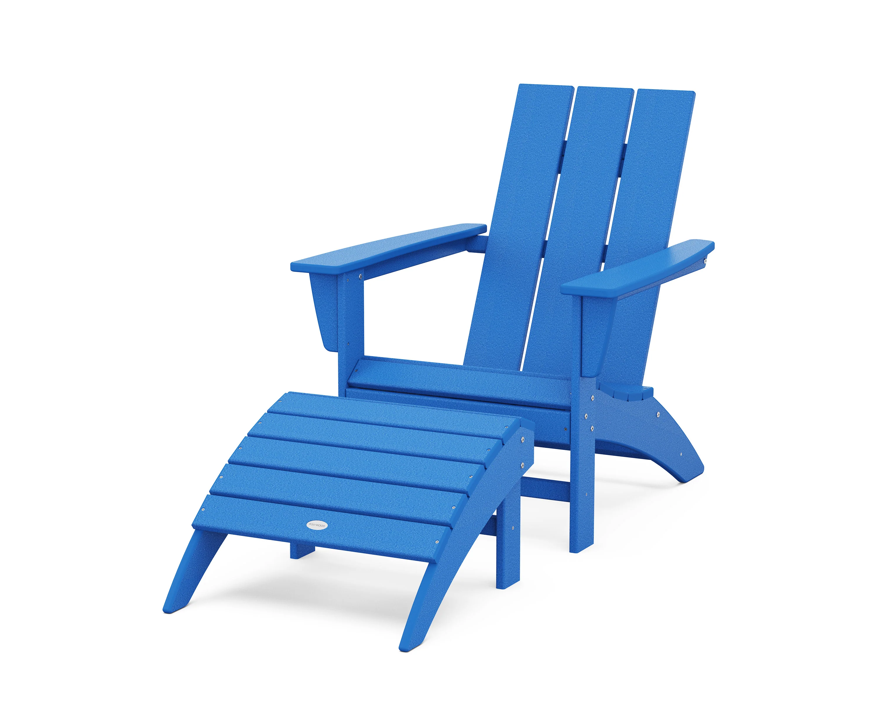 Modern Adirondack Chair 2-Piece Set with Ottoman - Image 13