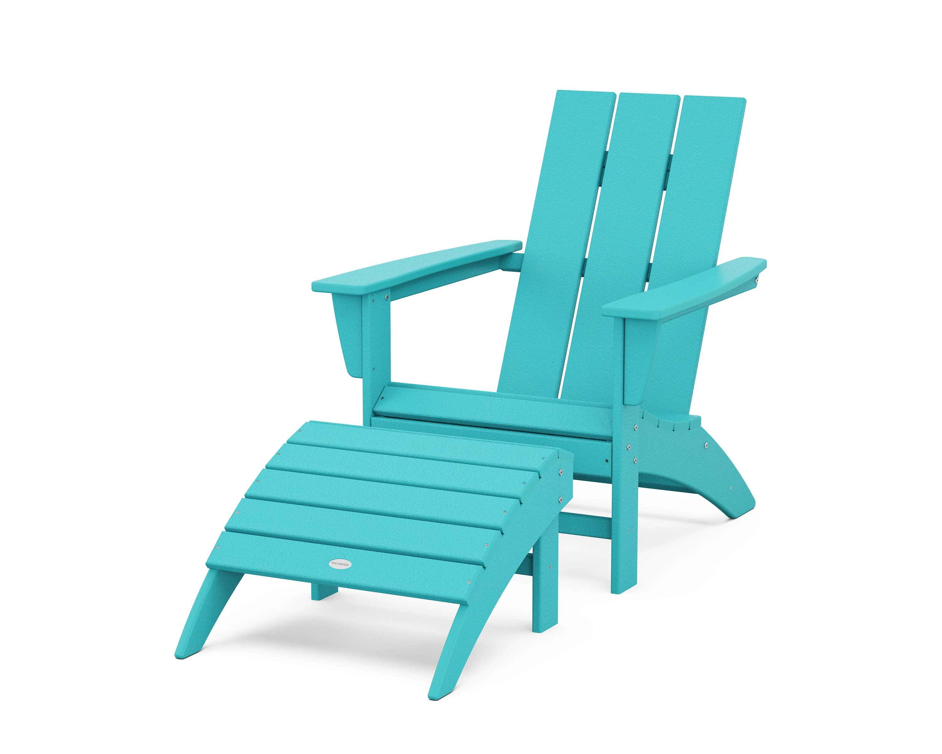 Modern Adirondack Chair 2-Piece Set with Ottoman - Image 14